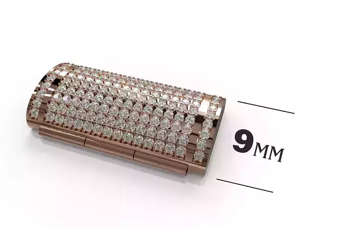 9 mm Diamond Lock Box for Jewelry 3D print model