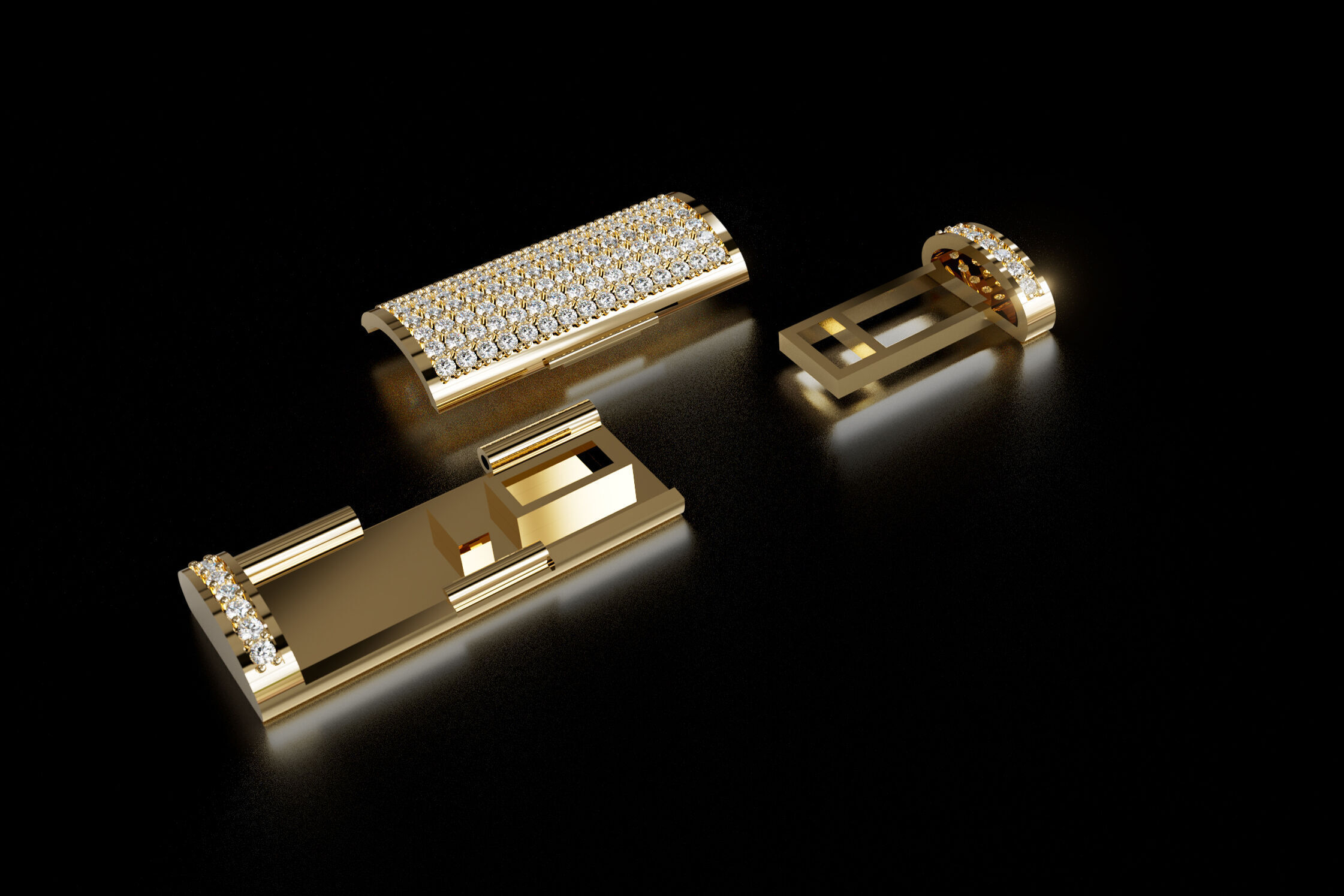 9 mm Diamond Lock Box for Jewelry 3D print model_5