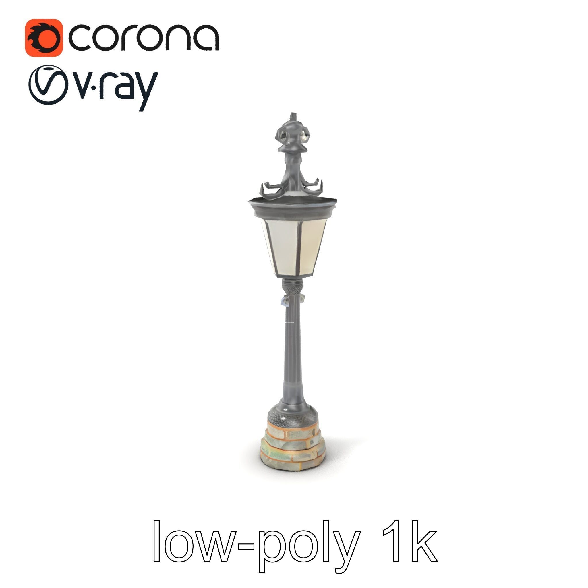 Ornate Clock Tower Lantern model pack Low-poly 3D model_5
