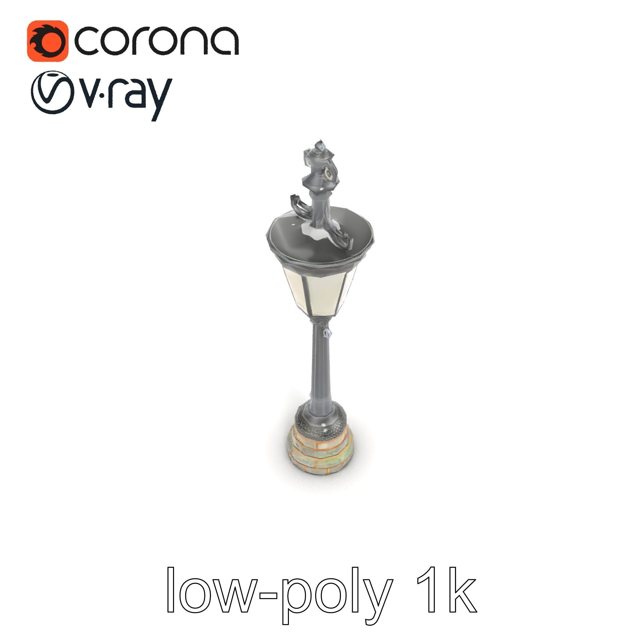 Ornate Clock Tower Lantern model pack Low-poly 3D model_27