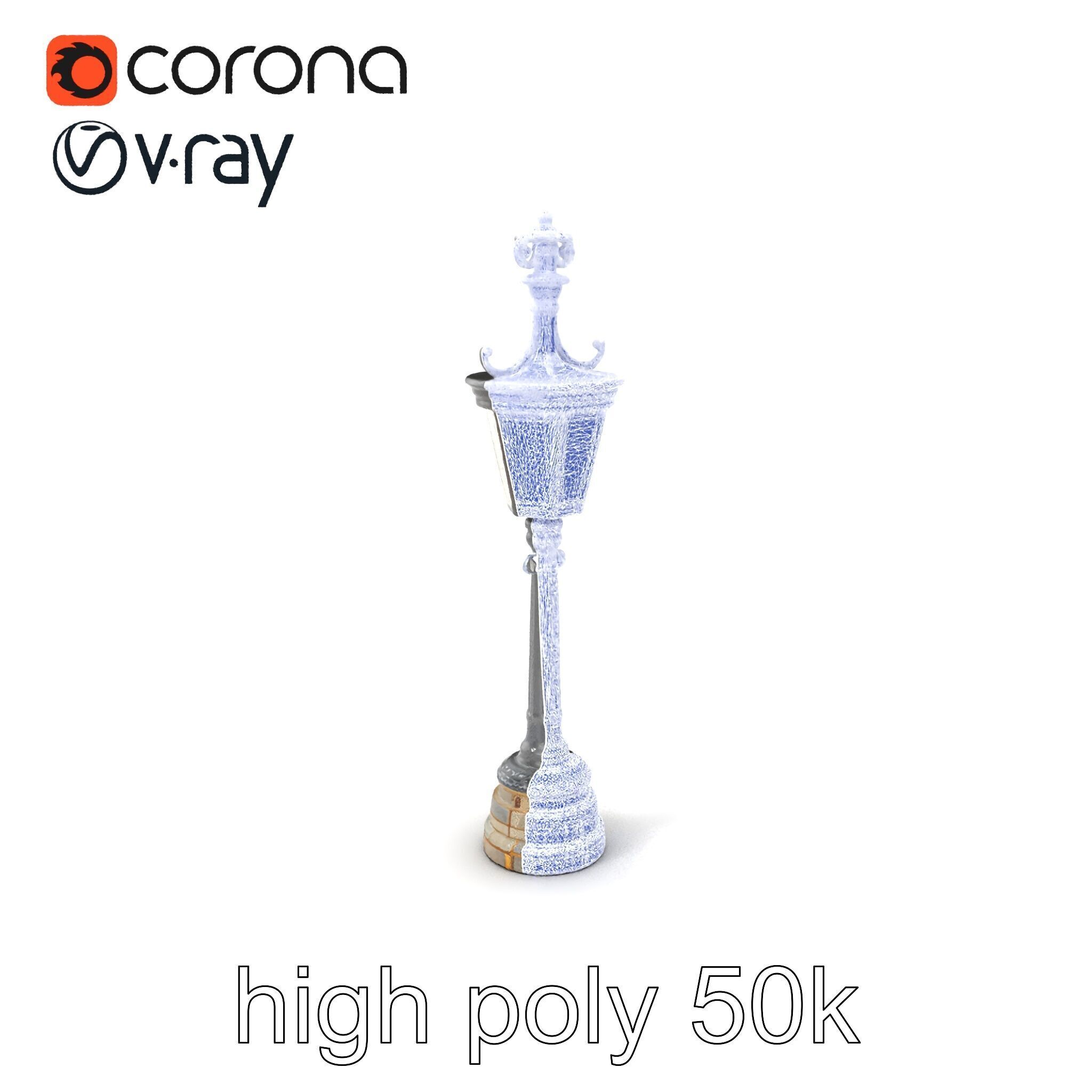 Ornate Clock Tower Lantern model pack Low-poly 3D model_10