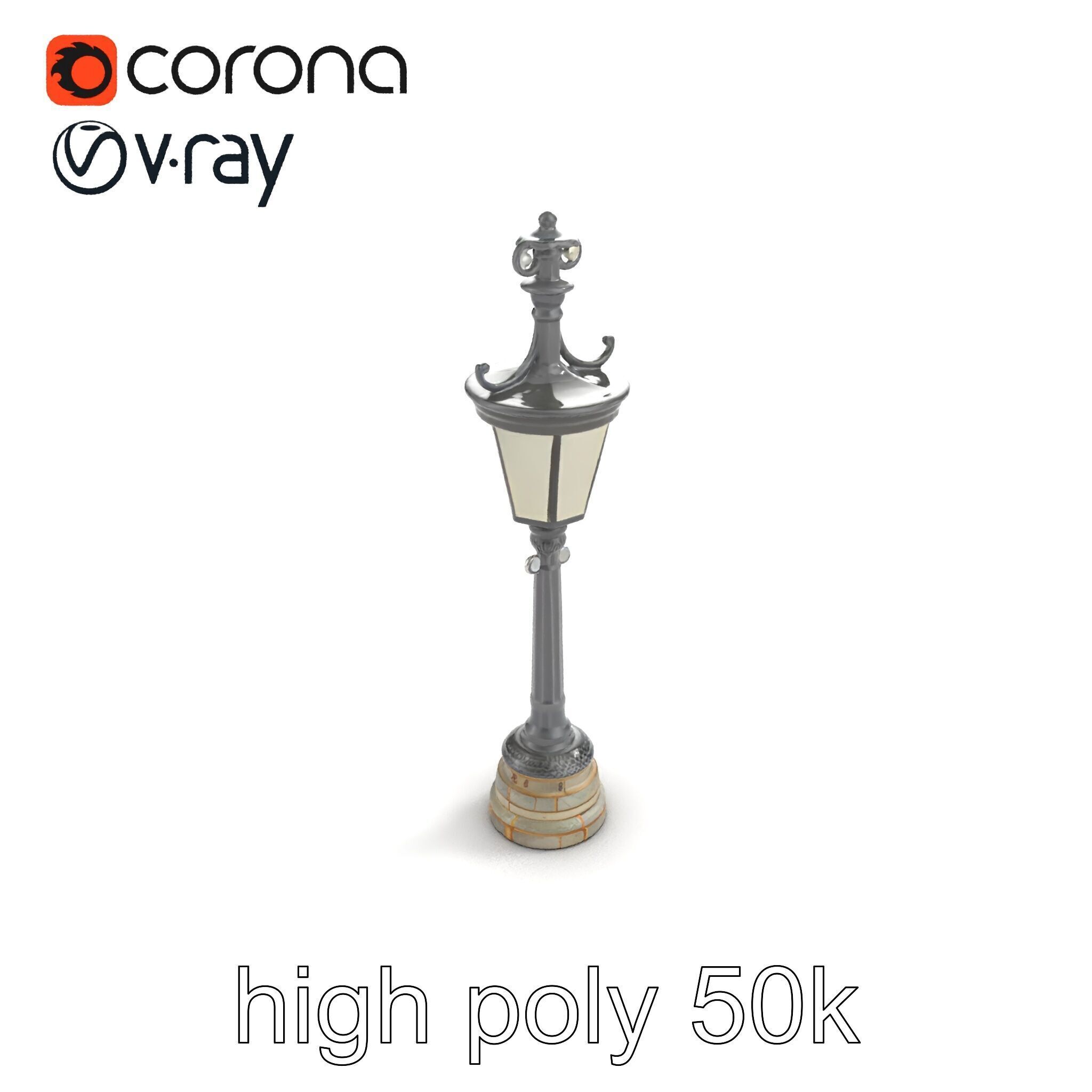 Ornate Clock Tower Lantern model pack Low-poly 3D model_28