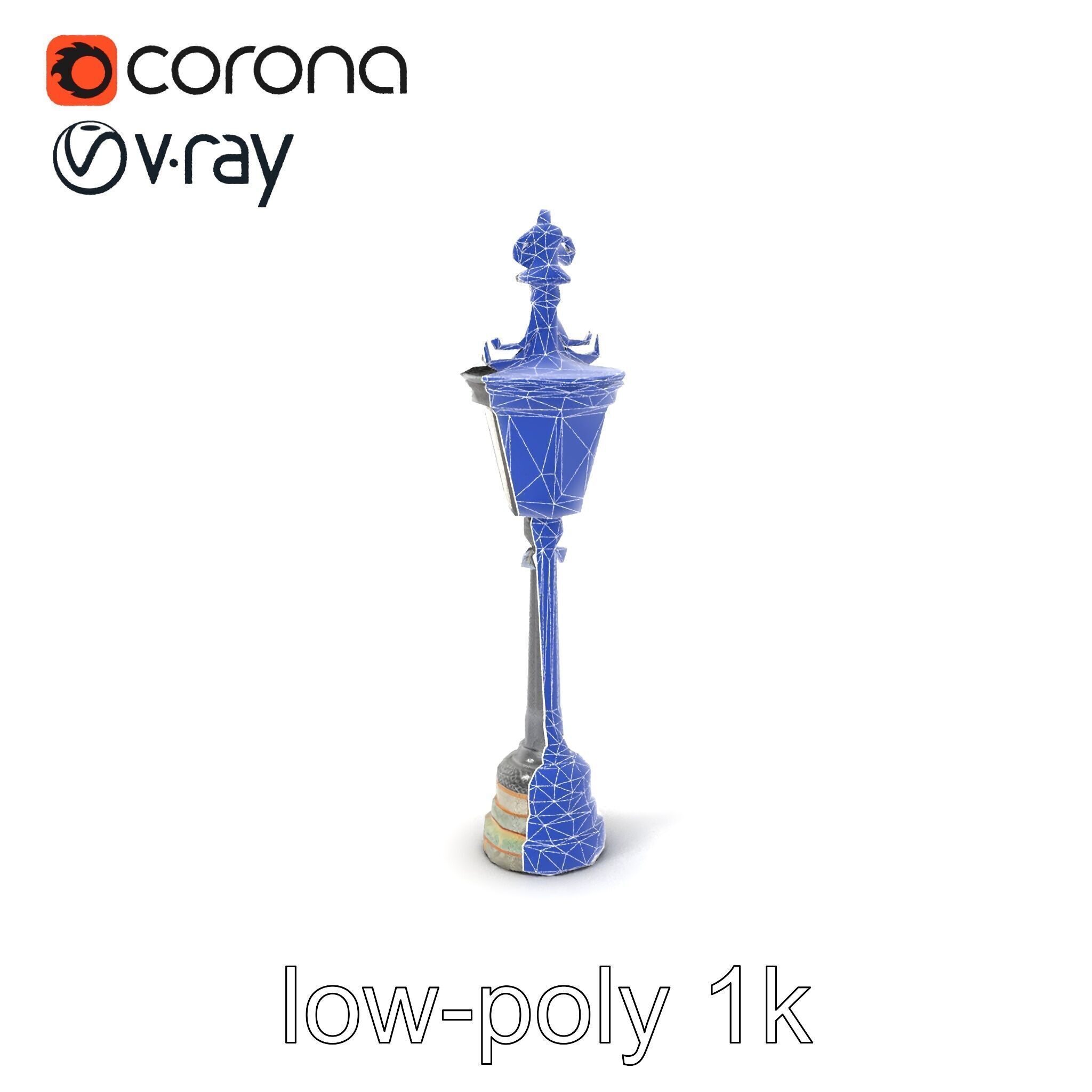 Ornate Clock Tower Lantern model pack Low-poly 3D model_7