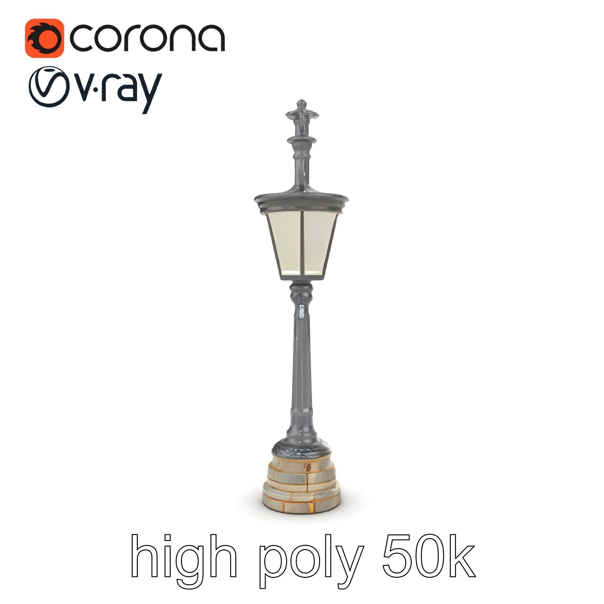 Ornate Clock Tower Lantern model pack Low-poly 3D model_20