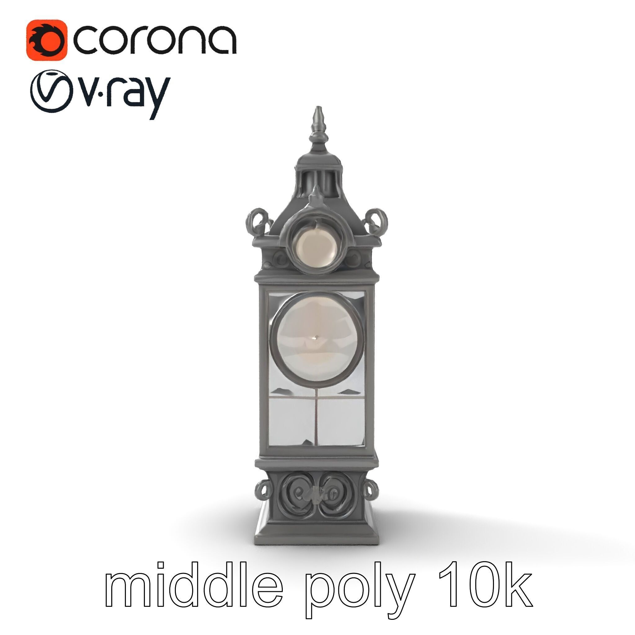 Ornate Clock Tower Lantern model pack Low-poly 3D model_51