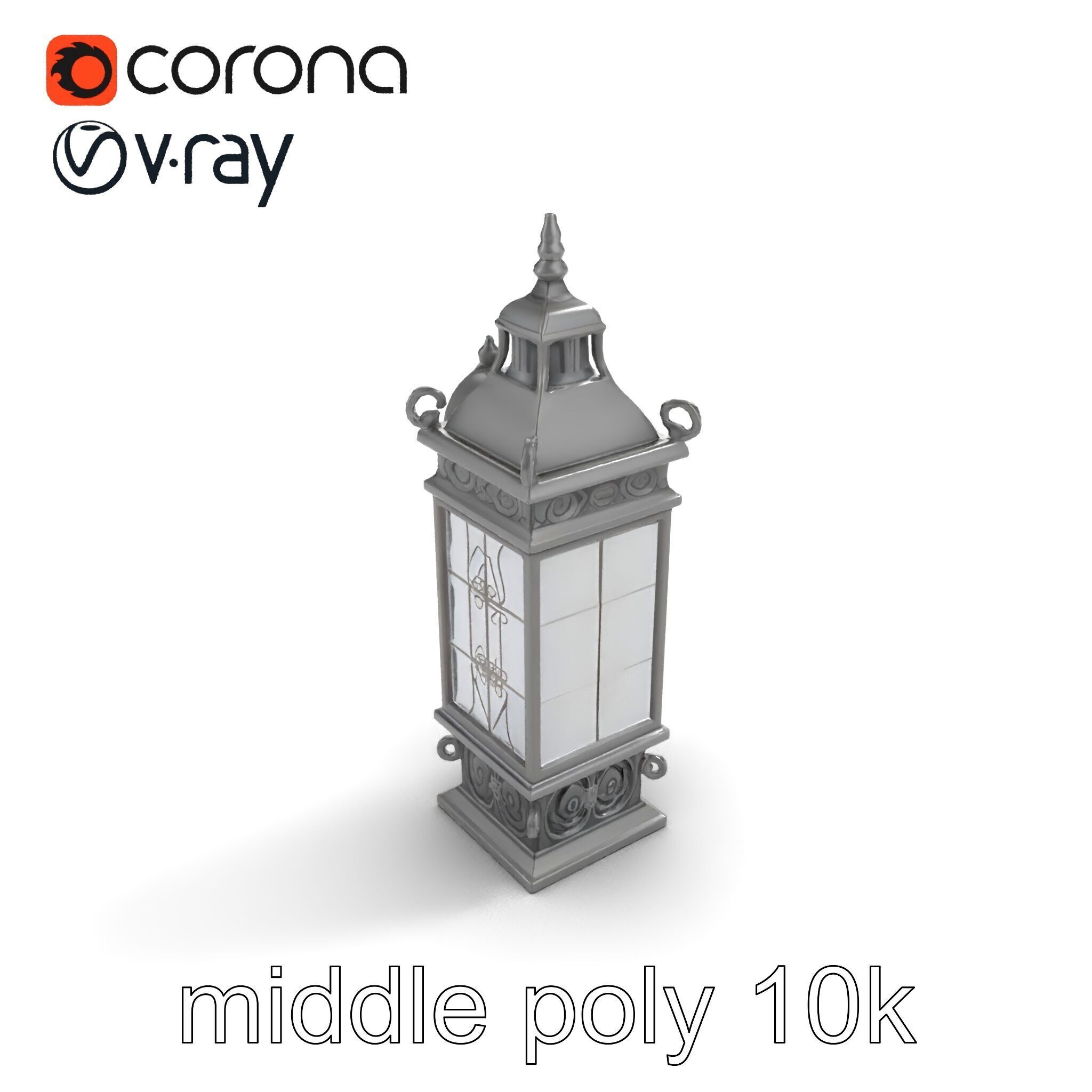 Ornate Clock Tower Lantern model pack Low-poly 3D model_40