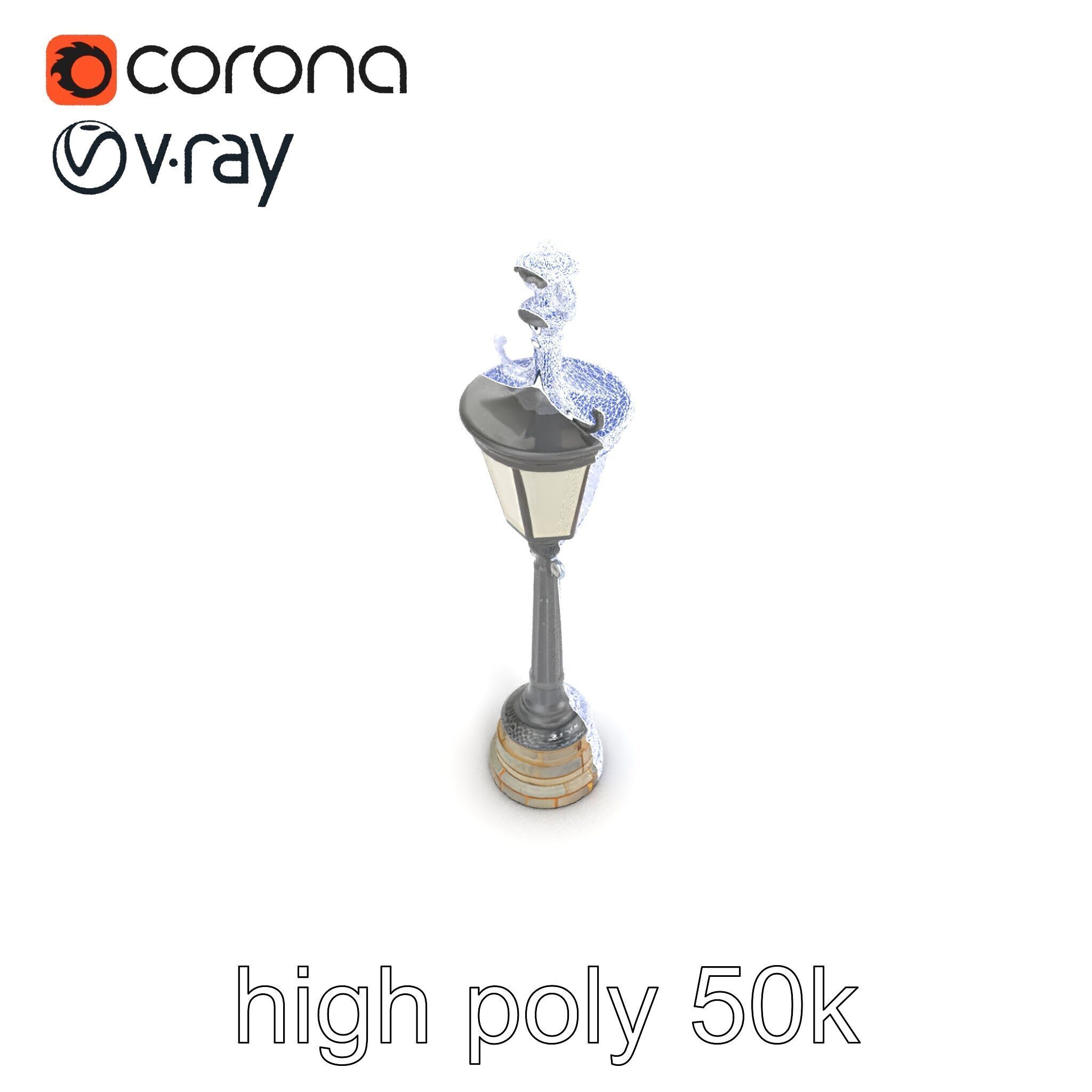 Ornate Clock Tower Lantern model pack Low-poly 3D model_15