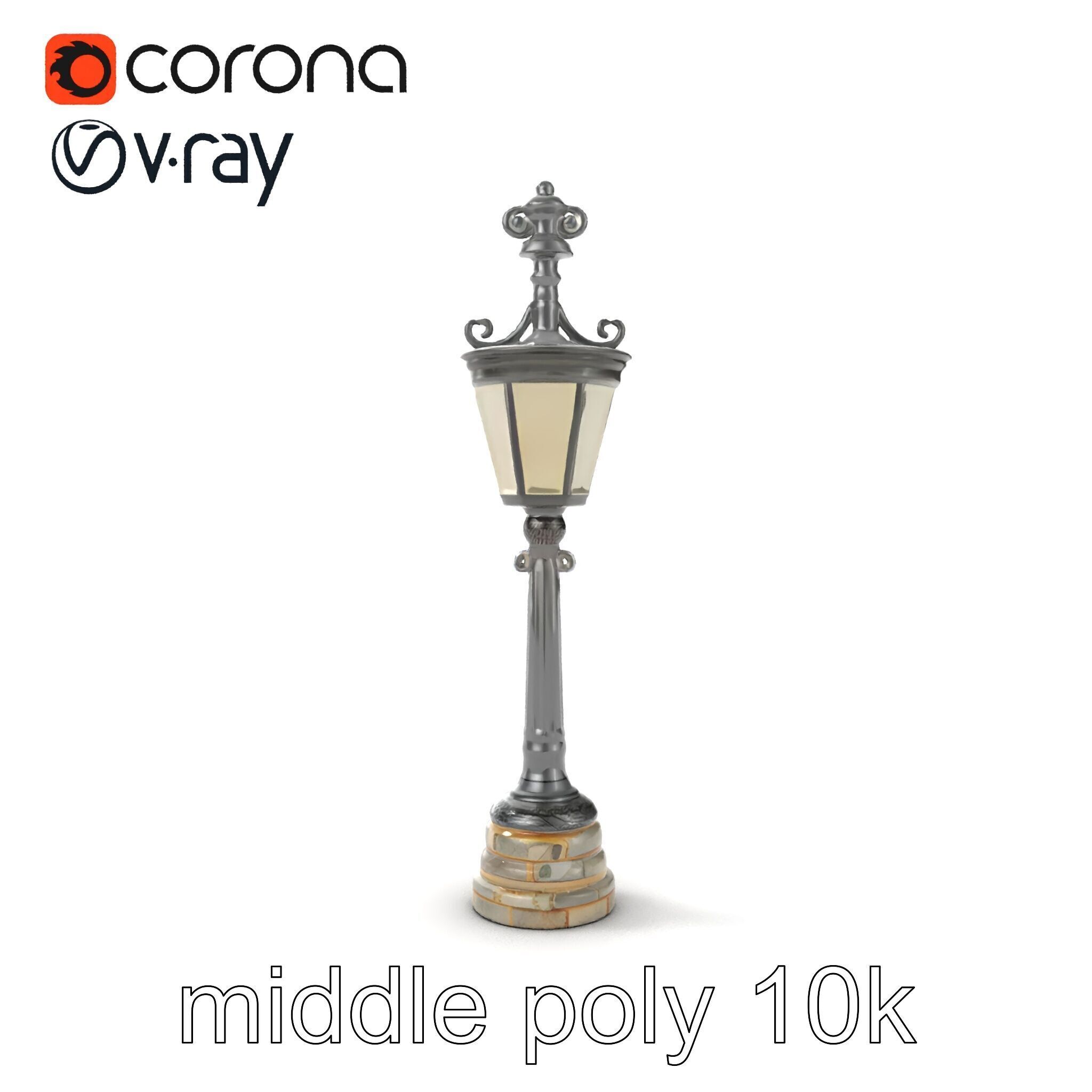 Ornate Clock Tower Lantern model pack Low-poly 3D model_13