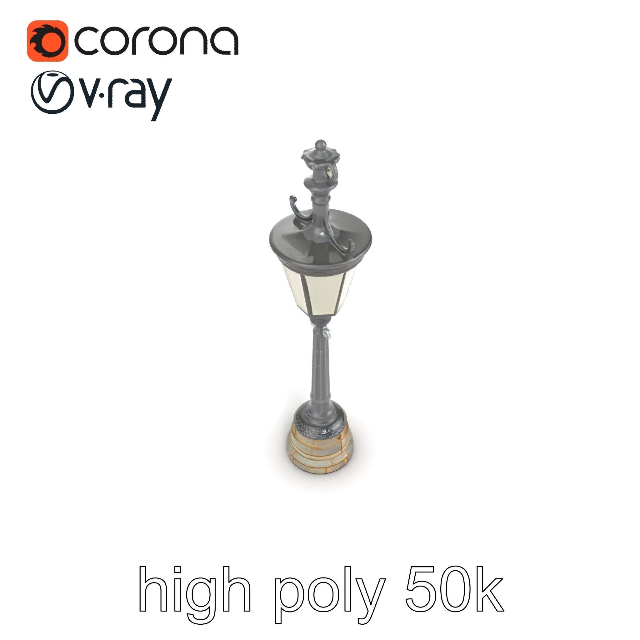 Ornate Clock Tower Lantern model pack Low-poly 3D model_18