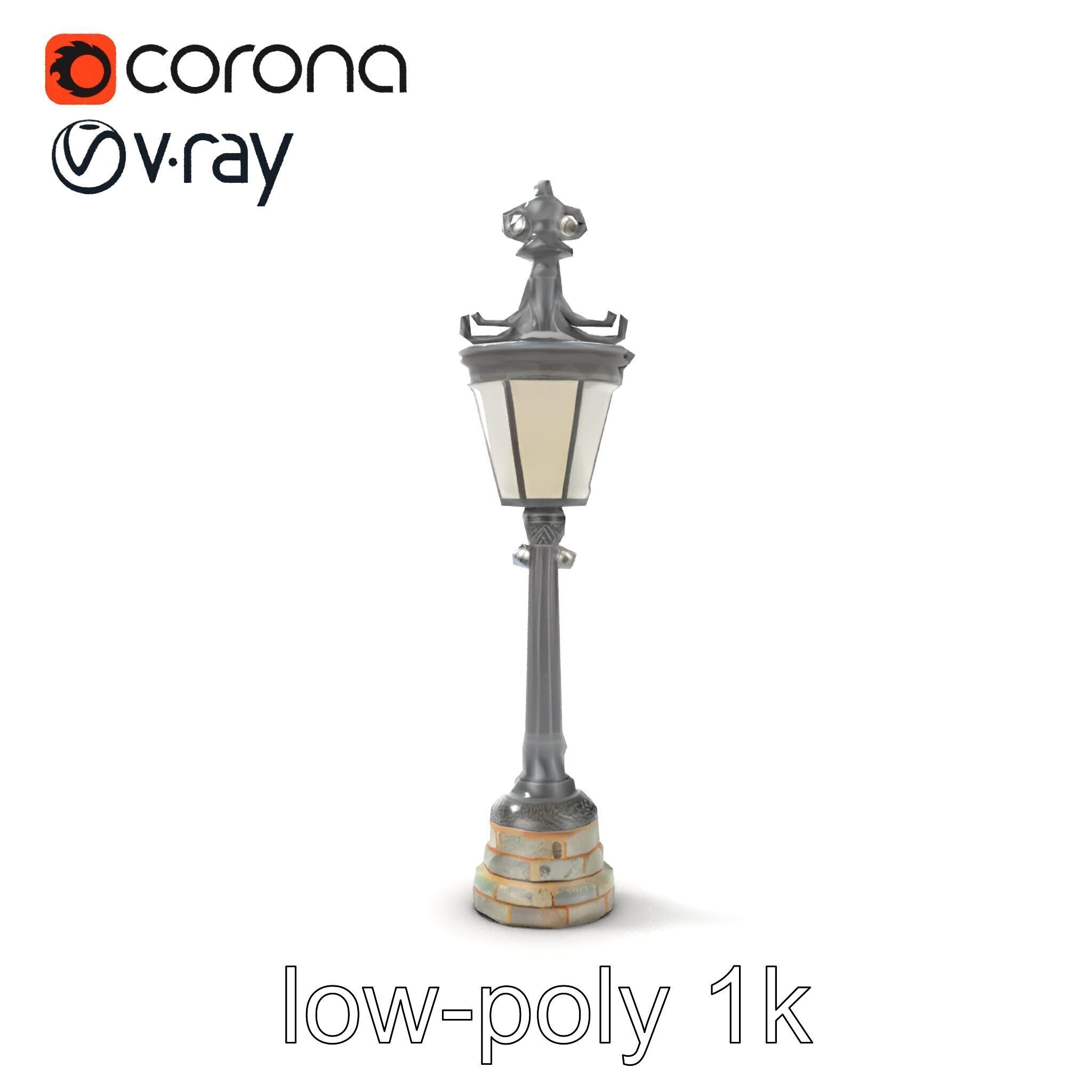 Ornate Clock Tower Lantern model pack Low-poly 3D model_16
