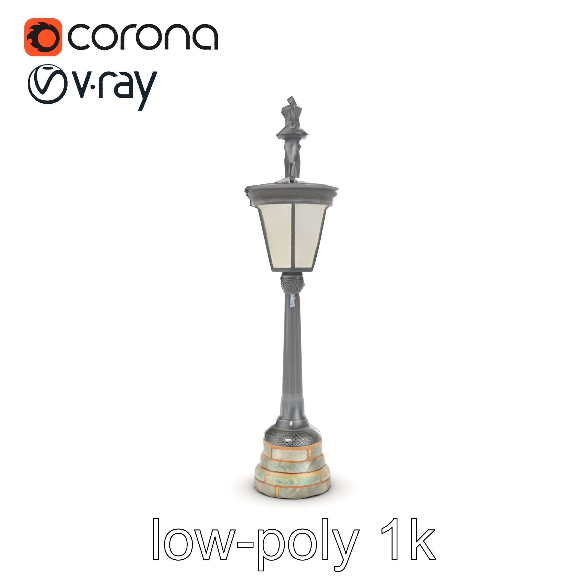 Ornate Clock Tower Lantern model pack Low-poly 3D model_26