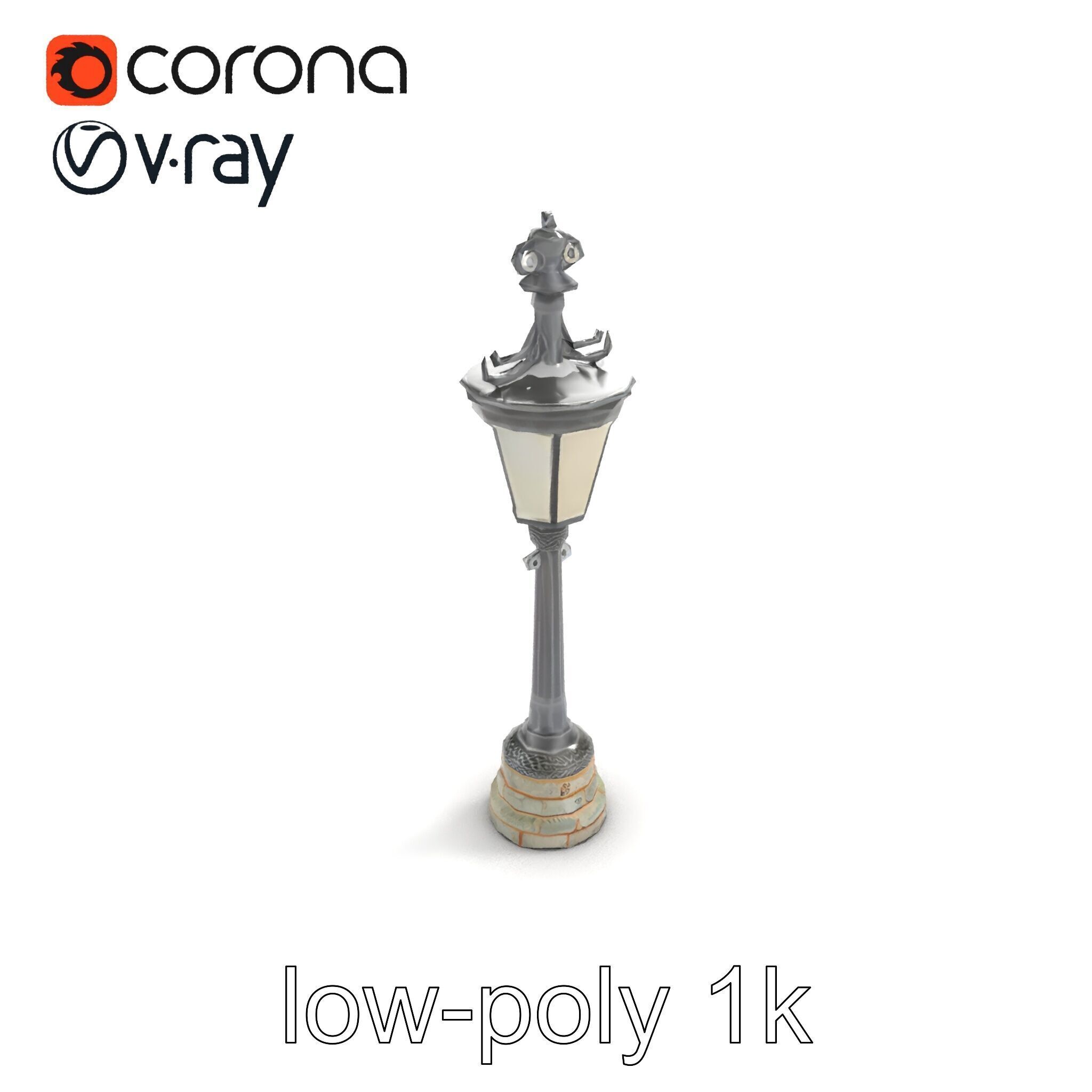 Ornate Clock Tower Lantern model pack Low-poly 3D model_9