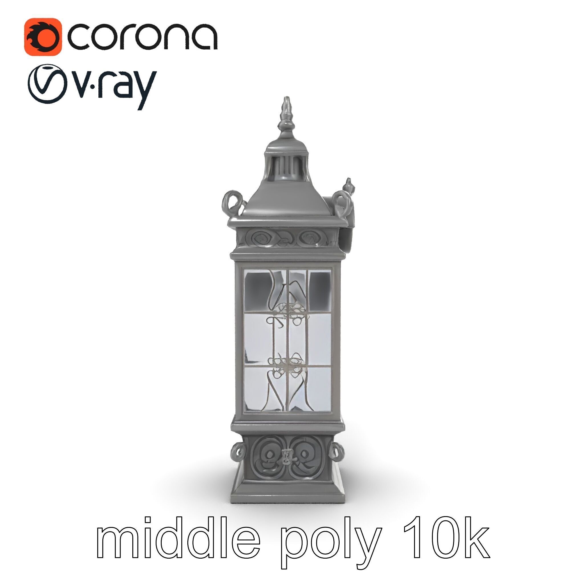 Ornate Clock Tower Lantern model pack Low-poly 3D model_62