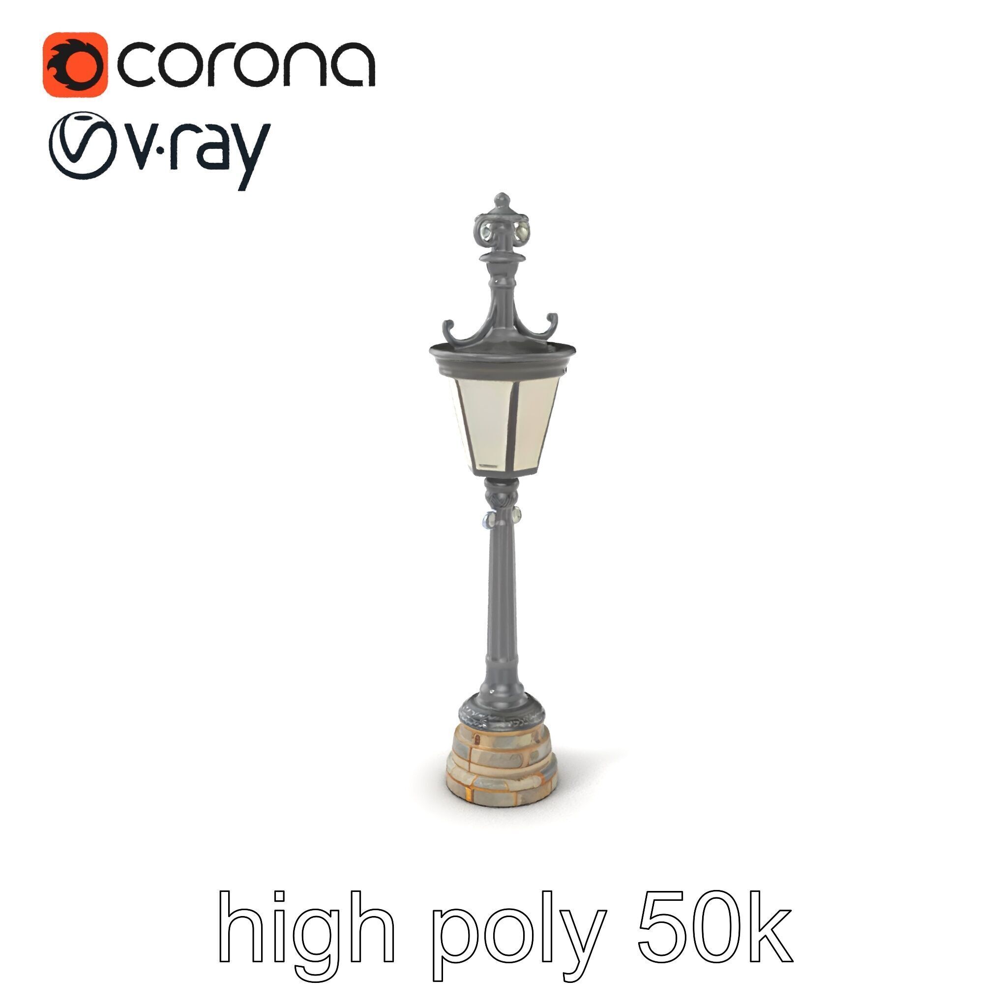 Ornate Clock Tower Lantern model pack Low-poly 3D model_2
