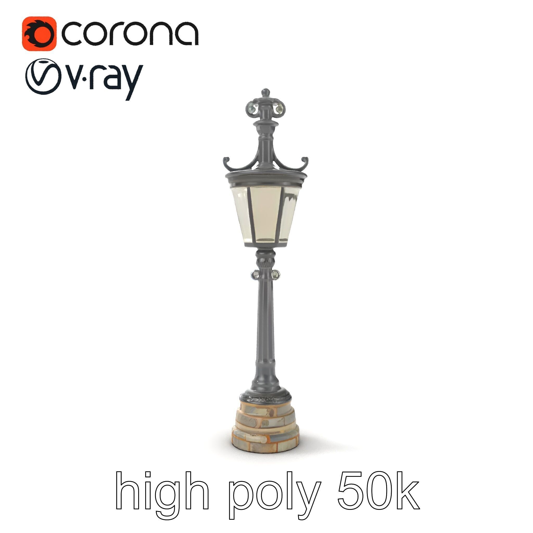 Ornate Clock Tower Lantern model pack Low-poly 3D model_25