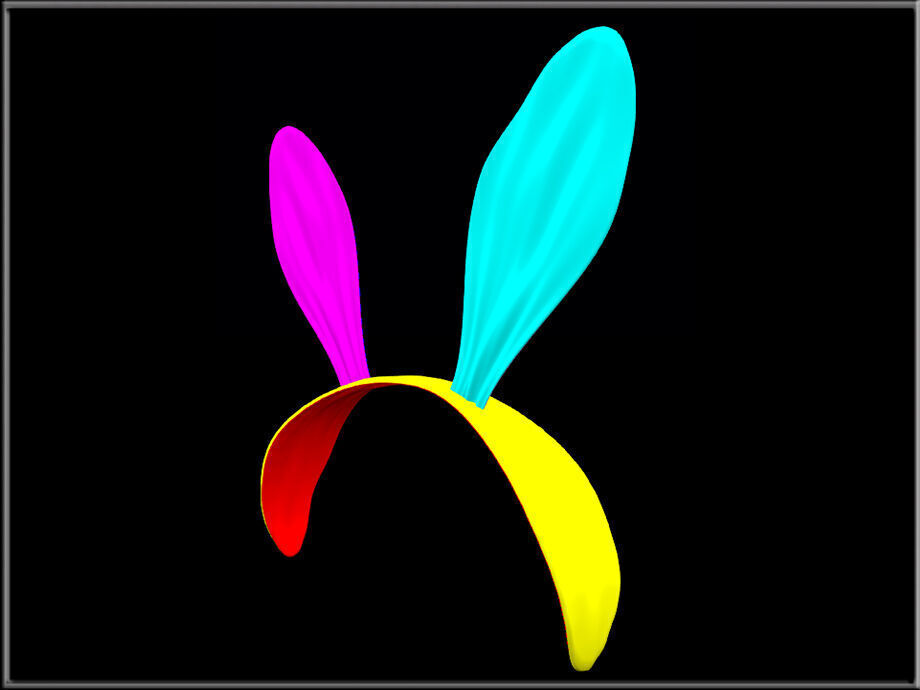 RABBIT HEADBAND Low-poly 3D model_3