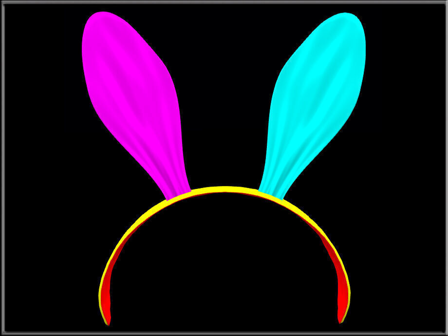 RABBIT HEADBAND Low-poly 3D model_1