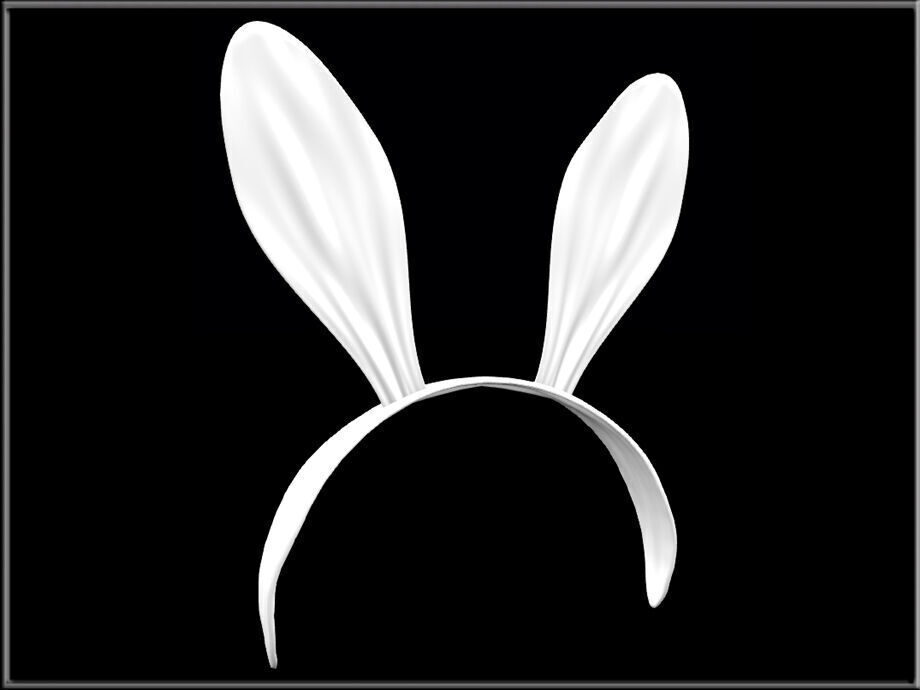RABBIT HEADBAND Low-poly 3D model_5