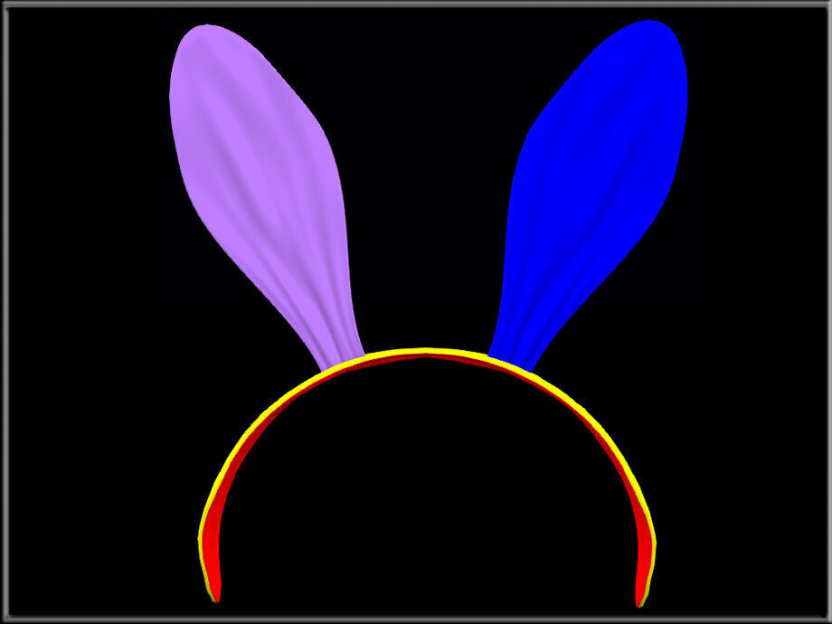 RABBIT HEADBAND Low-poly 3D model_4