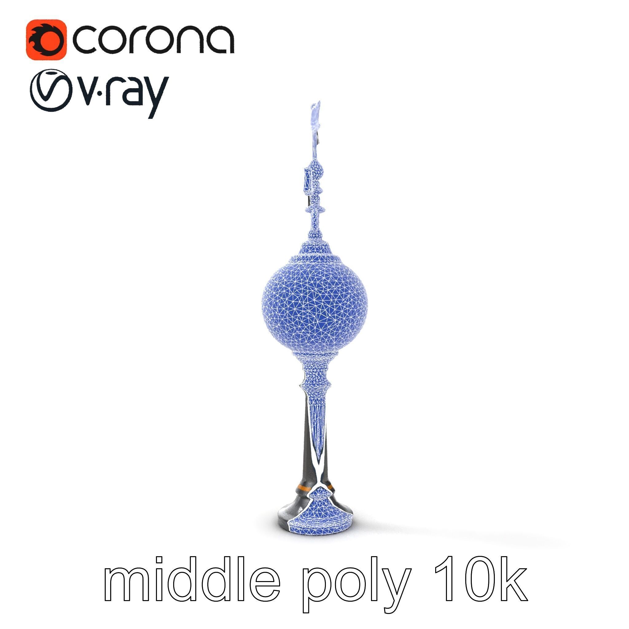 Weather Vane Street Lamp Decorative Model Pack Low-poly 3D model_32