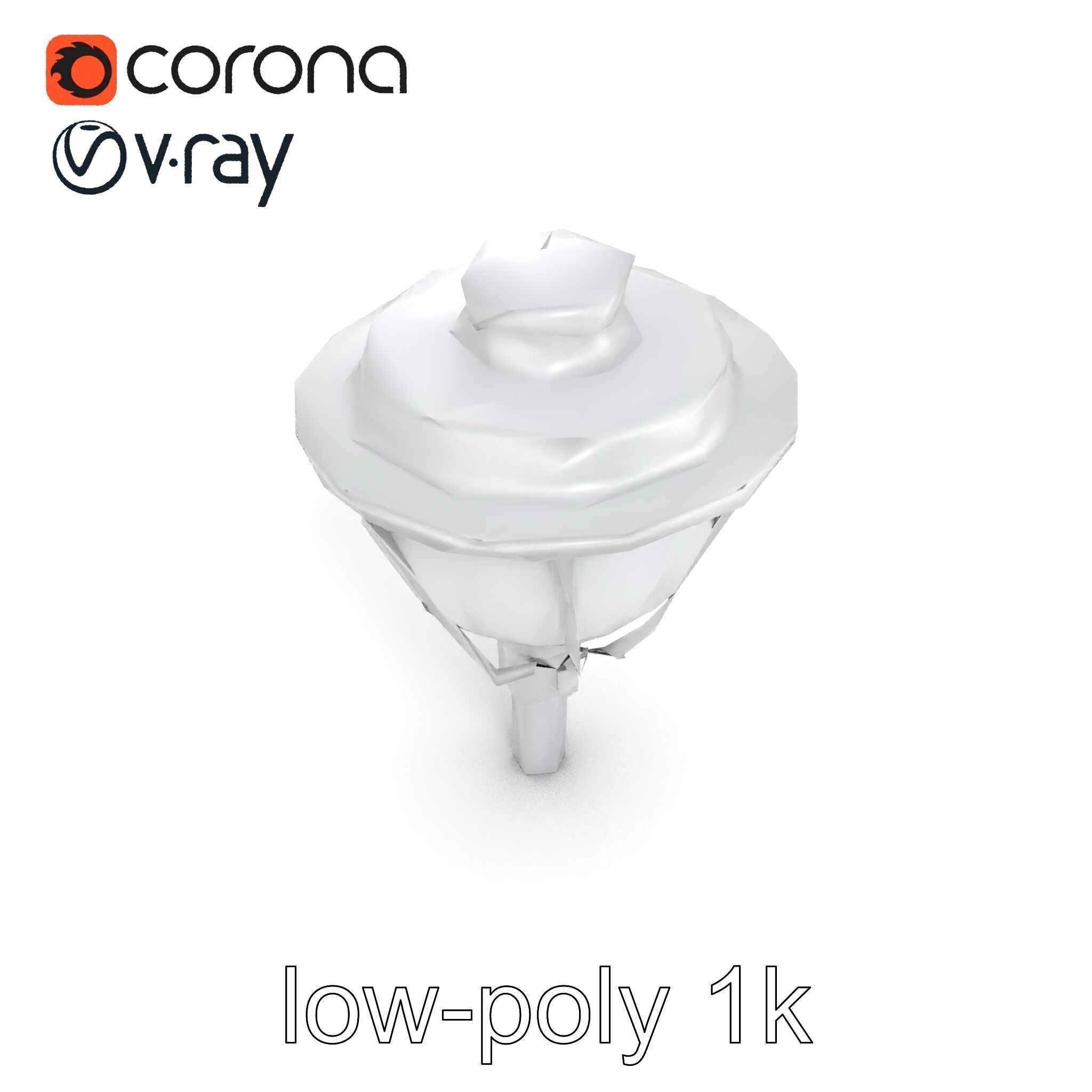 Art Deco Street Light Chrome Design model pack Low-poly 3D model_11