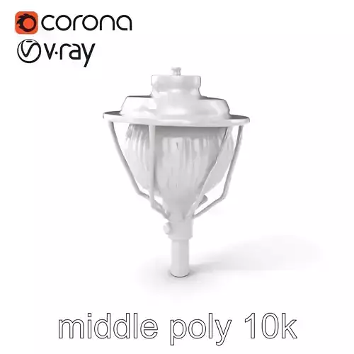 Art Deco Street Light Chrome Design model pack Low-poly 3D model