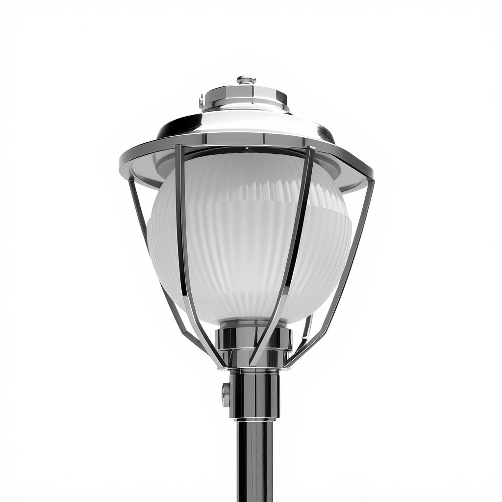 Art Deco Street Light Chrome Design model pack Low-poly 3D model_3