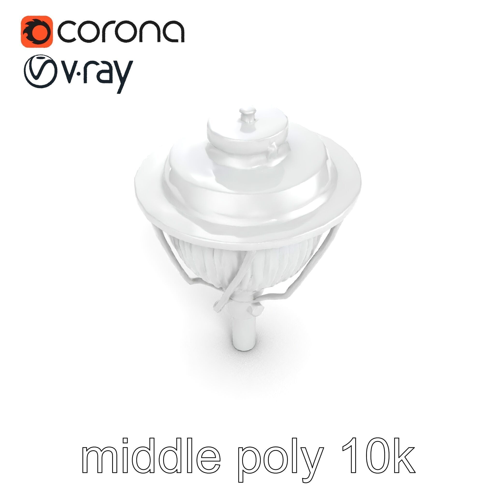 Art Deco Street Light Chrome Design model pack Low-poly 3D model_22