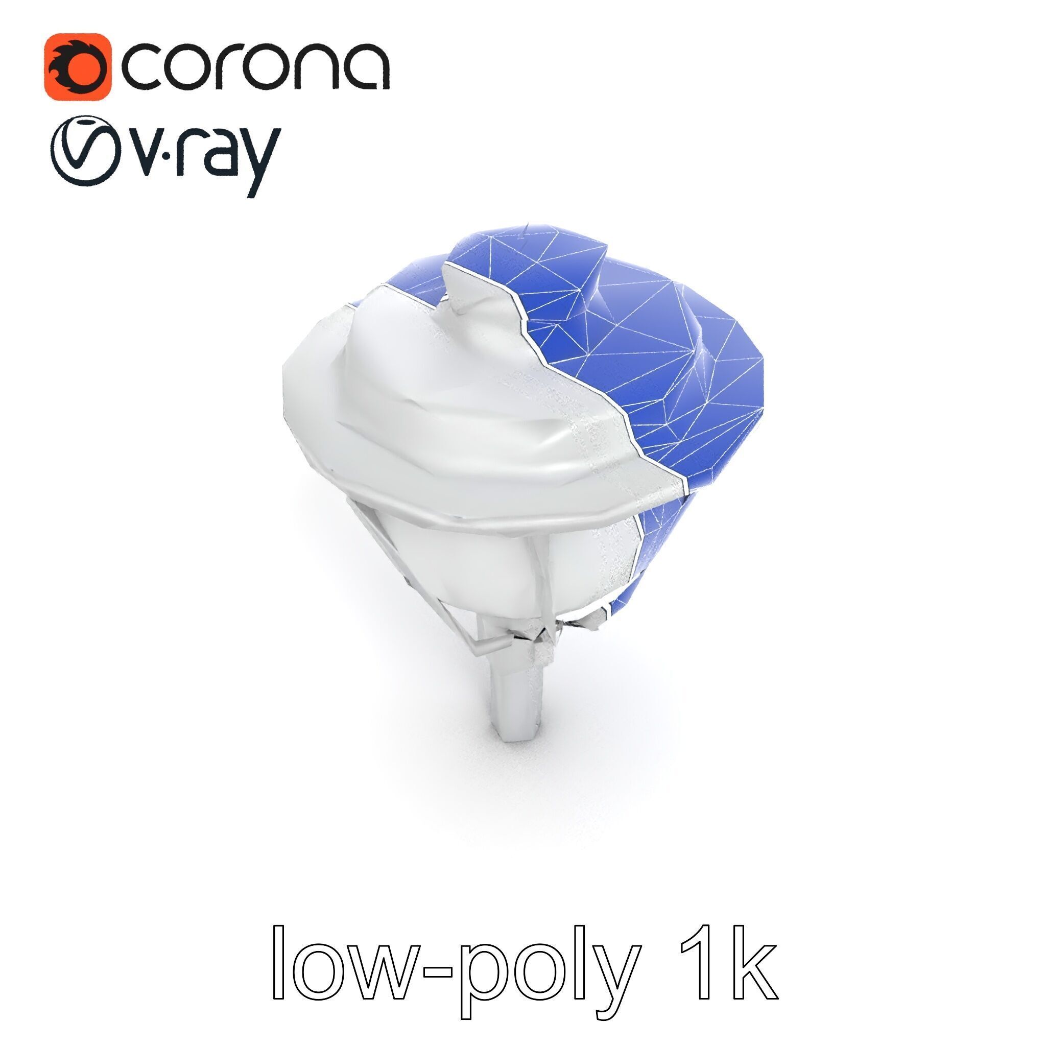 Art Deco Street Light Chrome Design model pack Low-poly 3D model_20