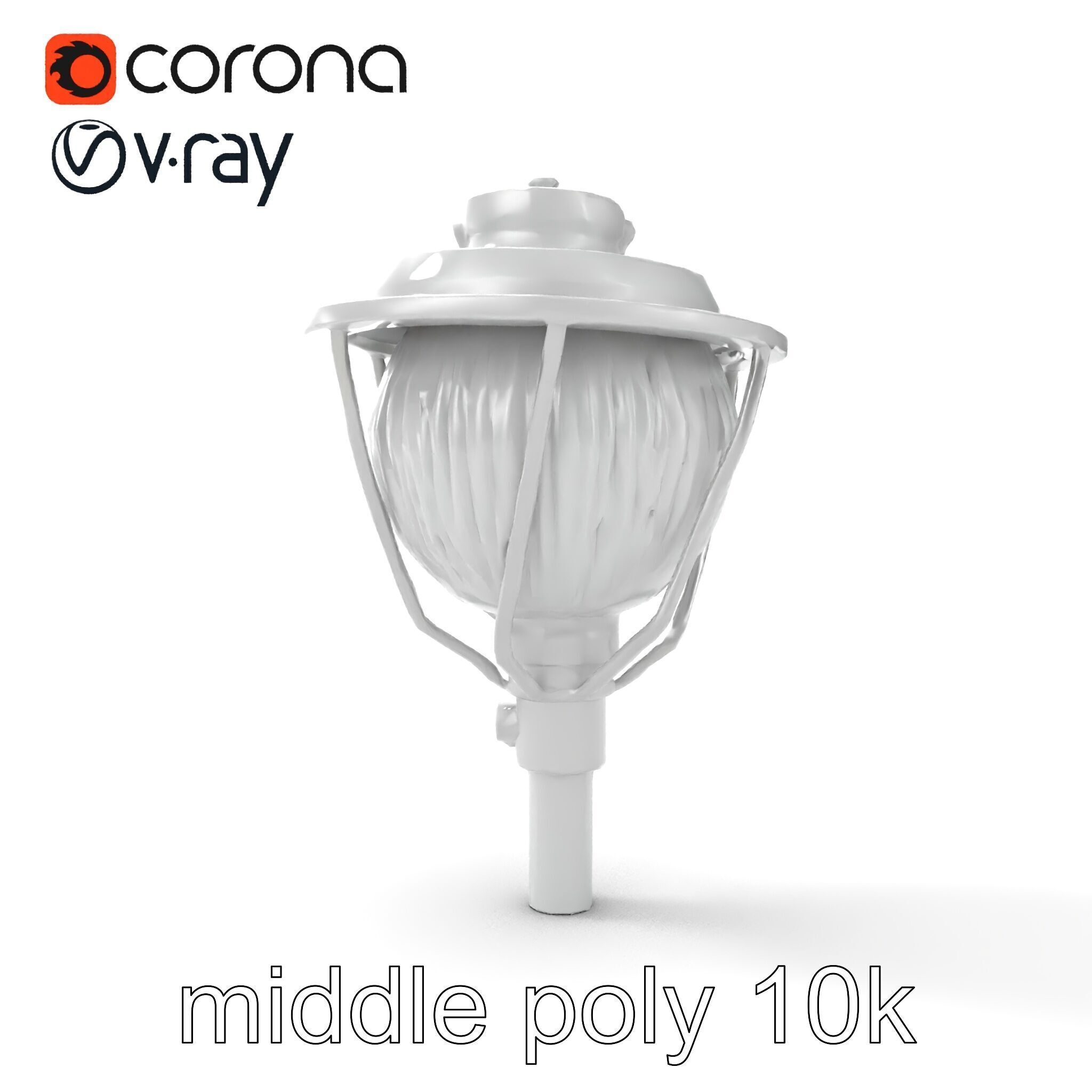 Art Deco Street Light Chrome Design model pack Low-poly 3D model_18