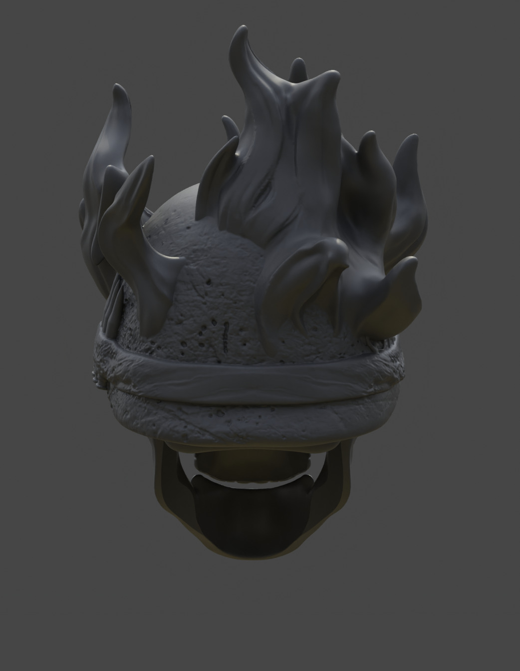 Ghost Rider 44 headsculpt  6 inch 3D print model_3