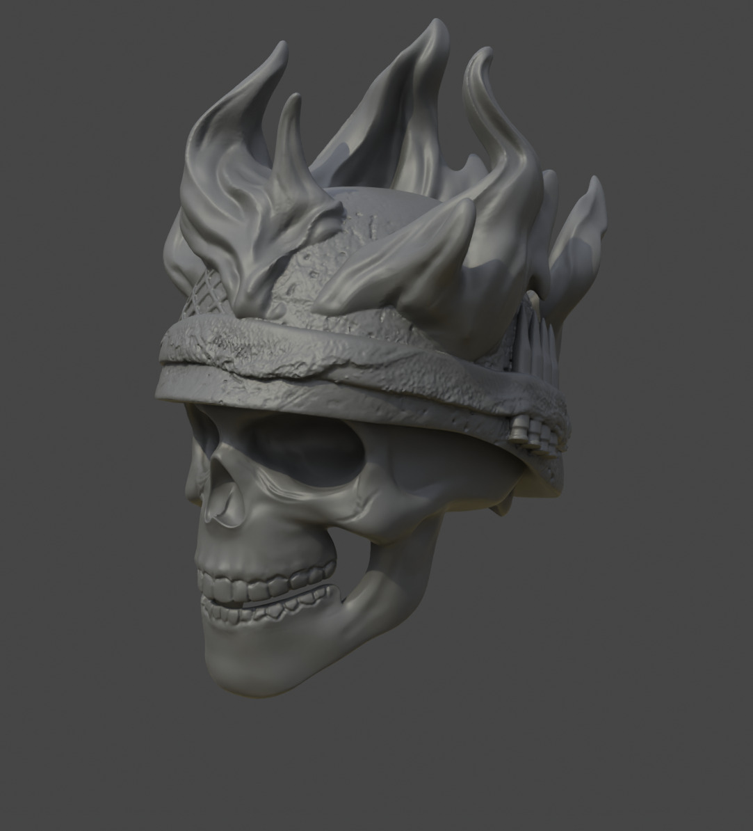Ghost Rider 44 headsculpt  6 inch 3D print model_5