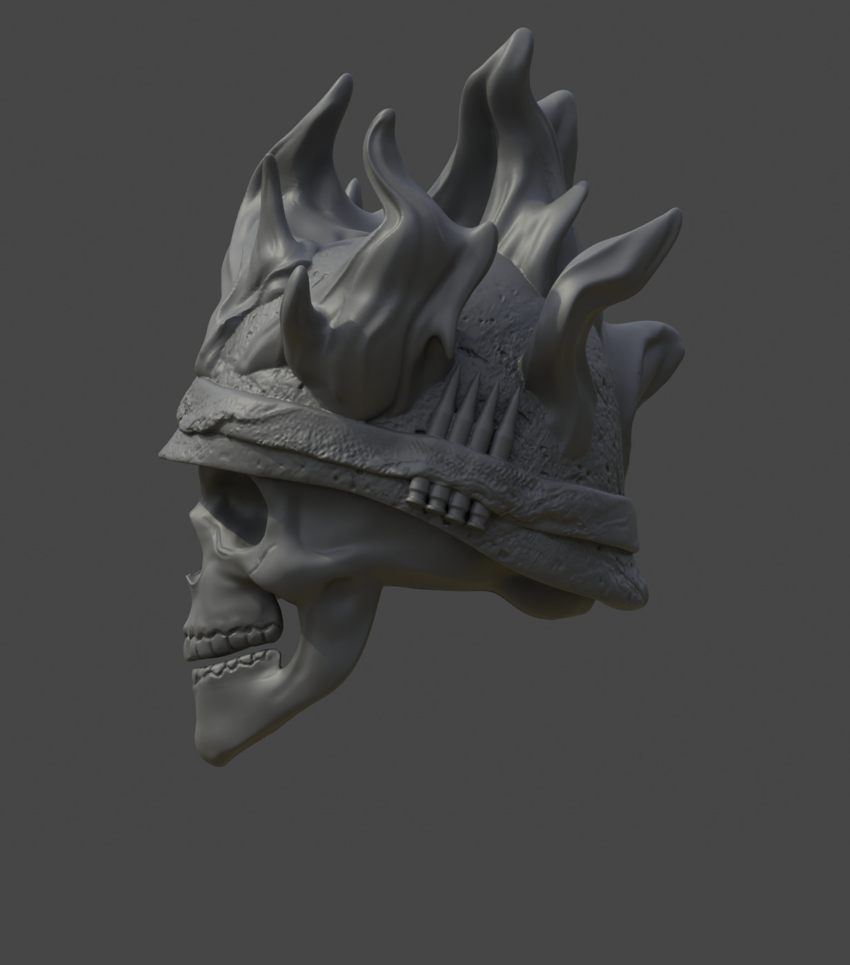 Ghost Rider 44 headsculpt  6 inch 3D print model_1