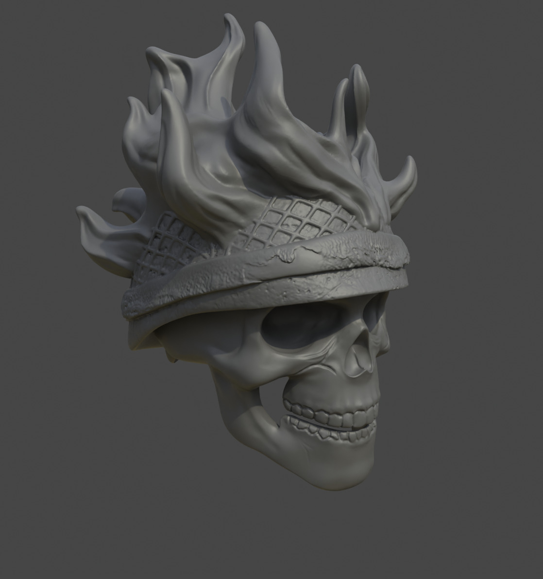 Ghost Rider 44 headsculpt  6 inch 3D print model_6