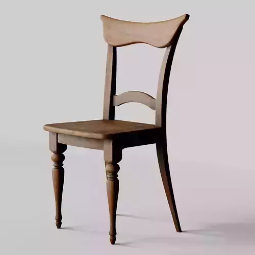 Vintage Weathered Chair Realistic 3D Model