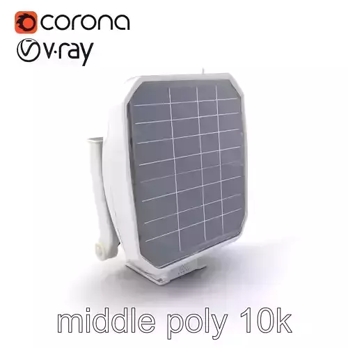 Eco-friendly Solar Lamp with Wireless Energy Storage model pack Low-poly 3D model