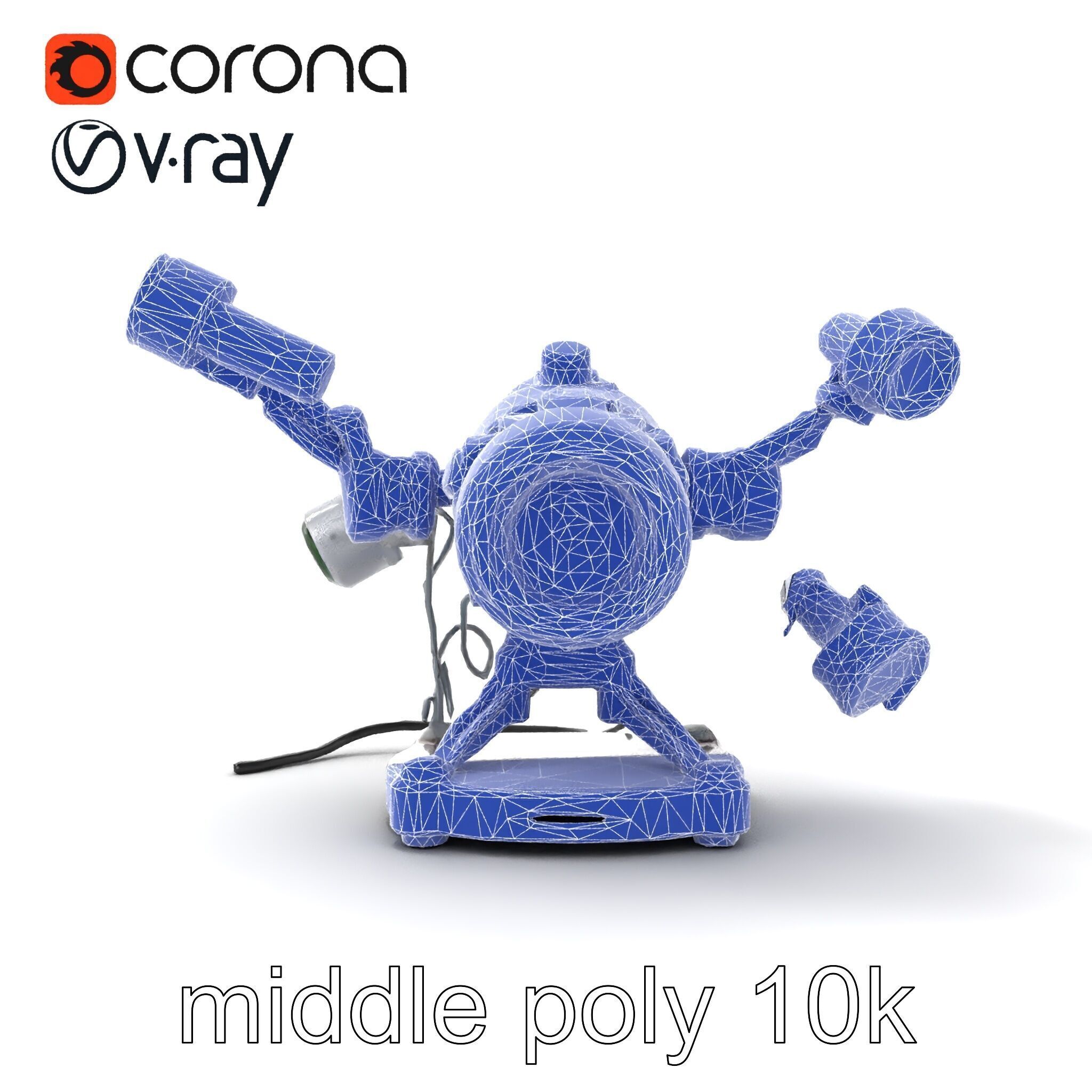 Futuristic Kinetic Lamp with Articulating Arms model pack Low-poly 3D model_28