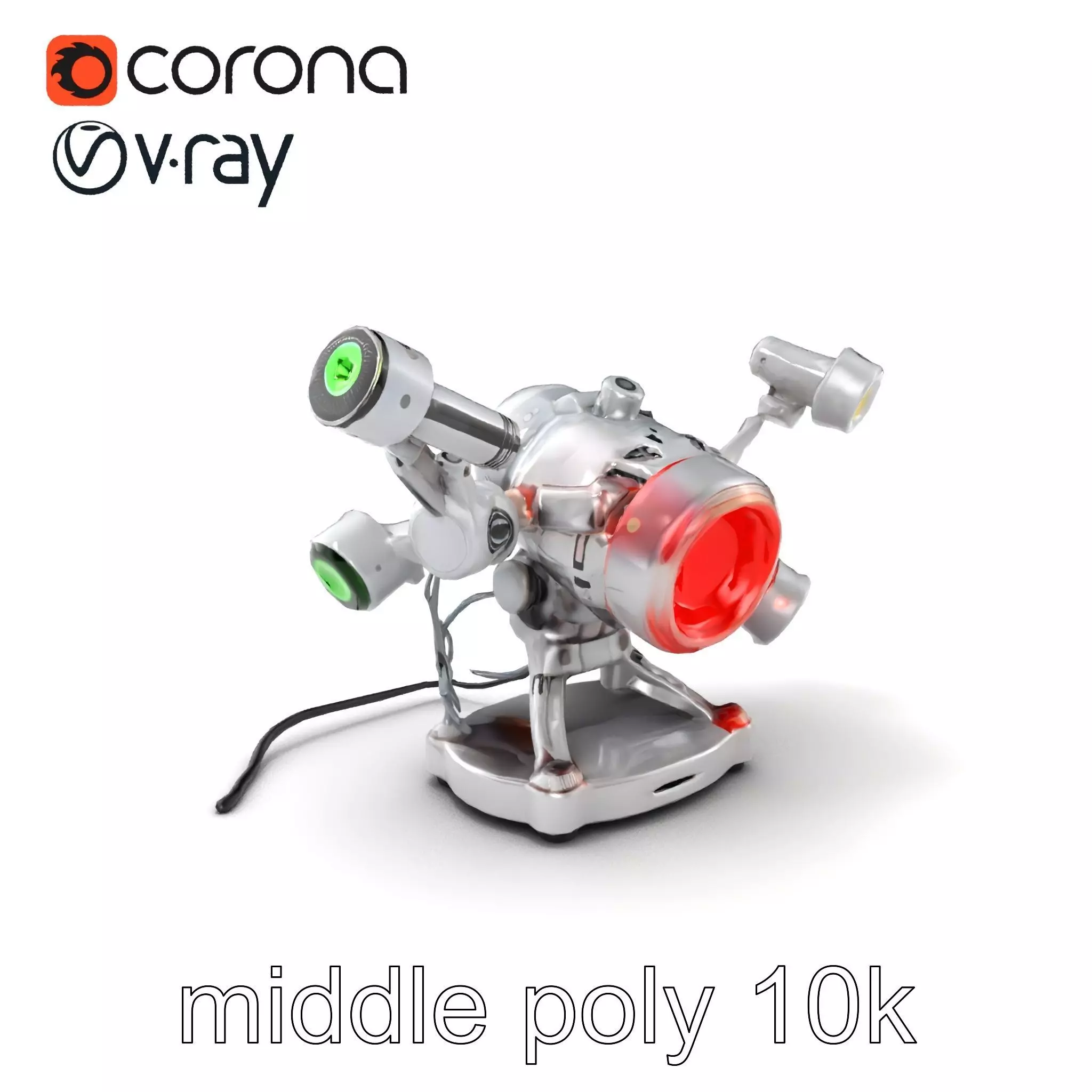 Futuristic Kinetic Lamp with Articulating Arms model pack Low-poly 3D model_0