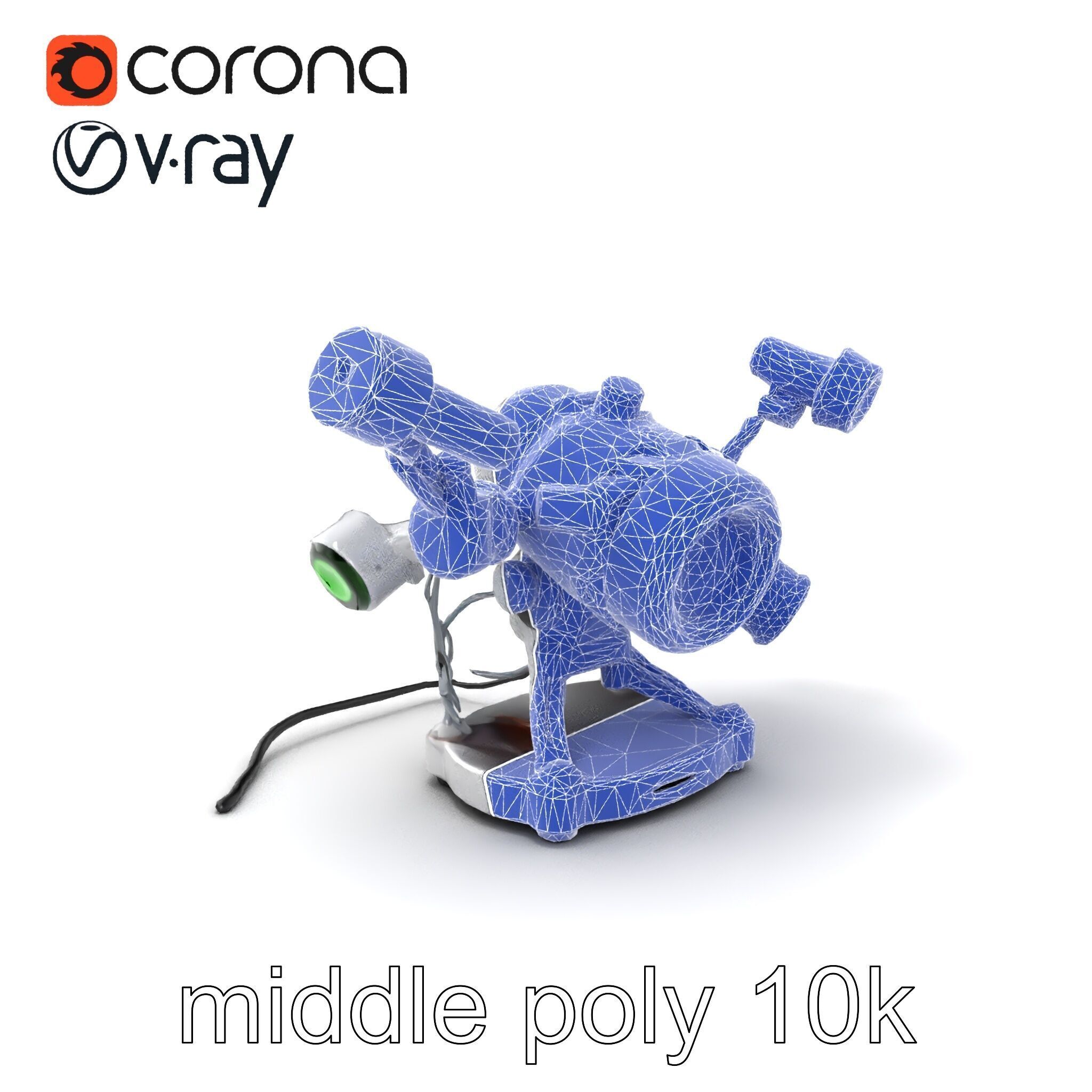 Futuristic Kinetic Lamp with Articulating Arms model pack Low-poly 3D model_5