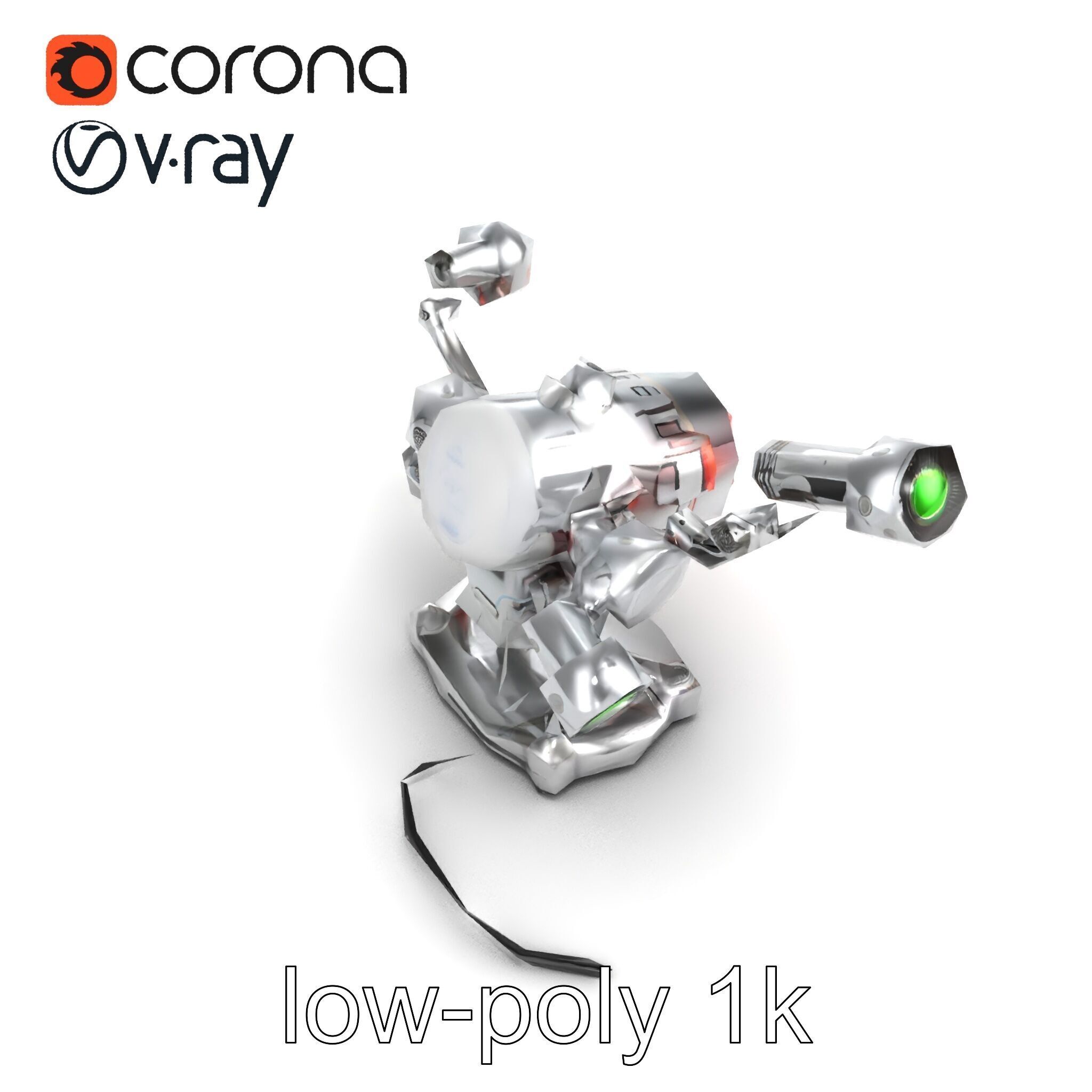 Futuristic Kinetic Lamp with Articulating Arms model pack Low-poly 3D model_18