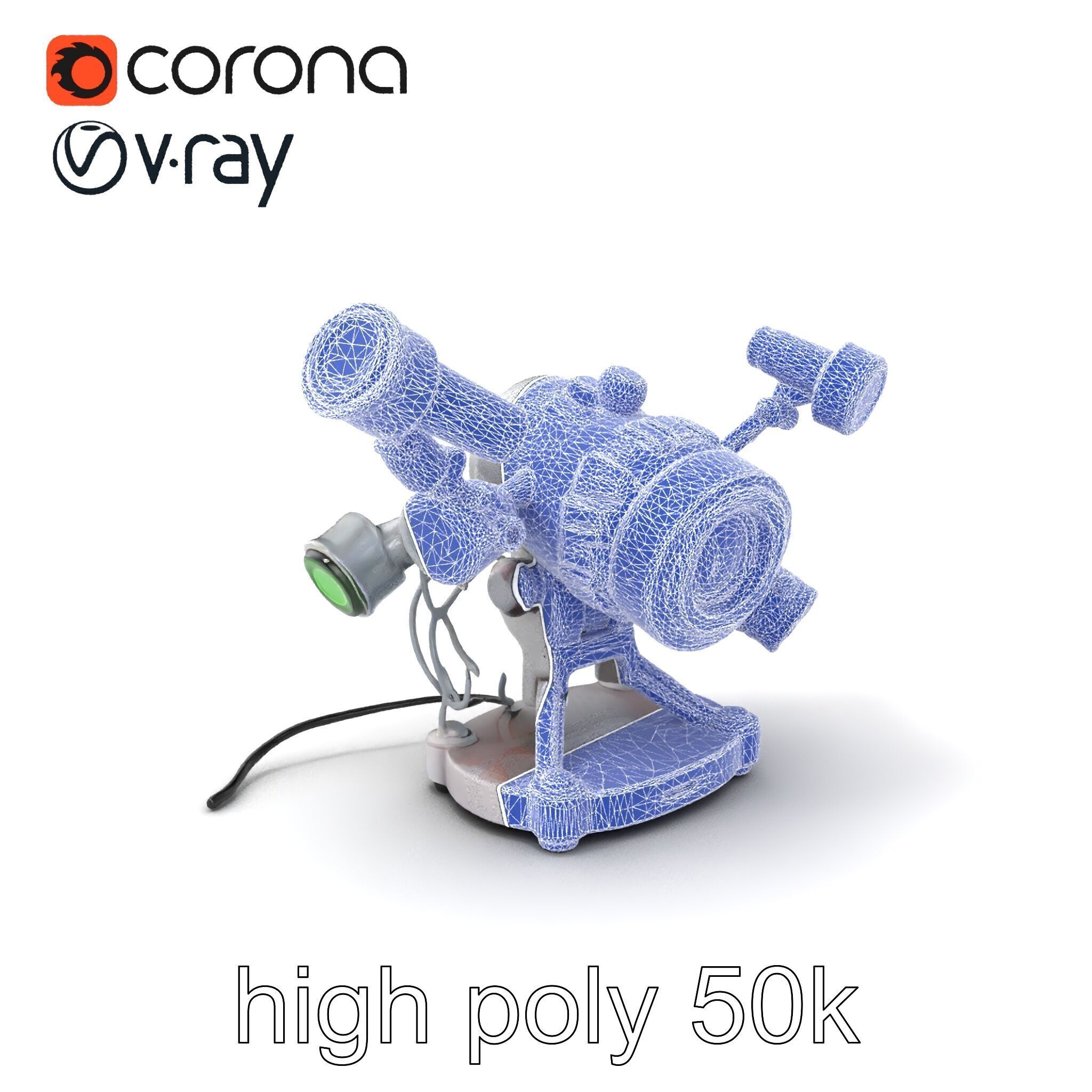 Futuristic Kinetic Lamp with Articulating Arms model pack Low-poly 3D model_1