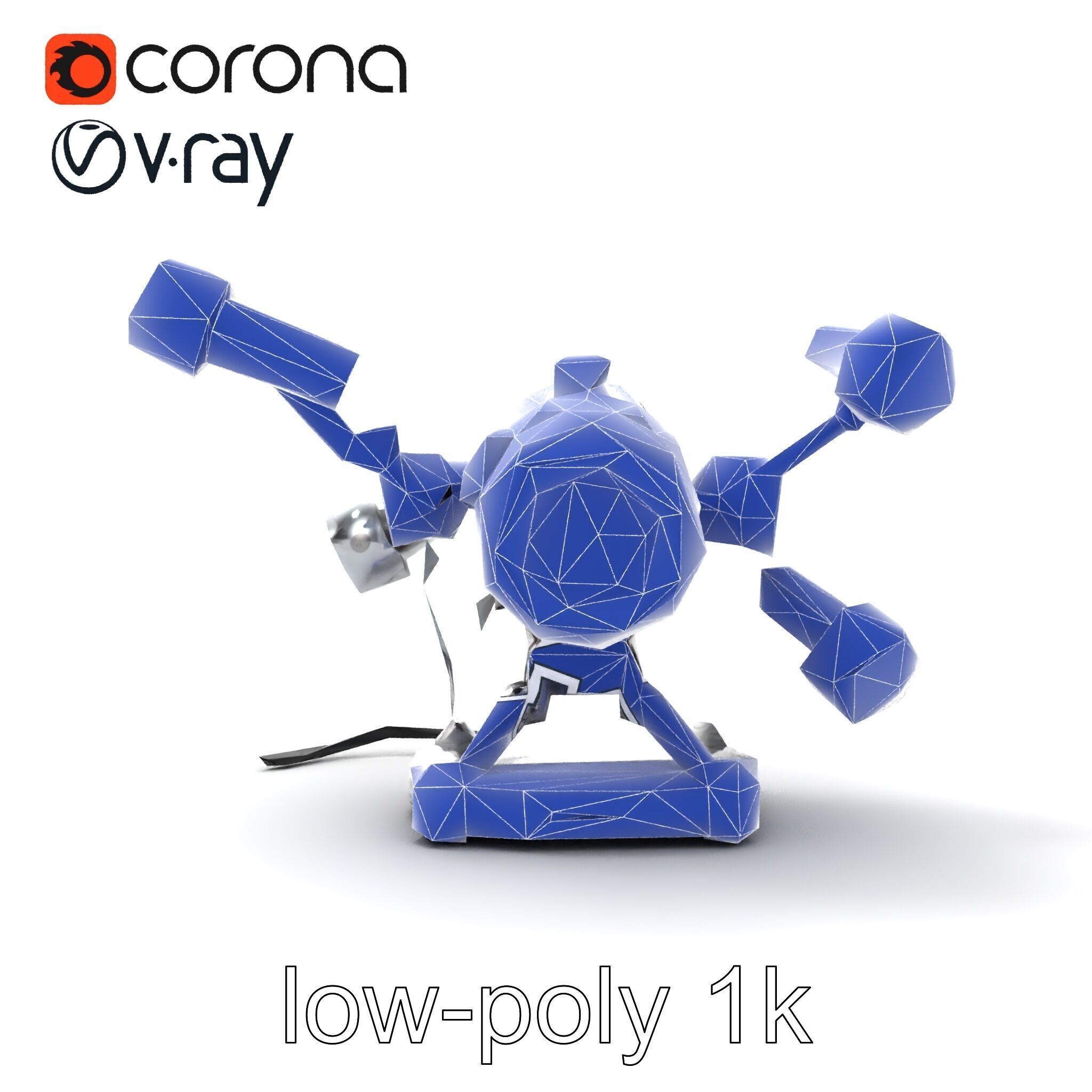 Futuristic Kinetic Lamp with Articulating Arms model pack Low-poly 3D model_13