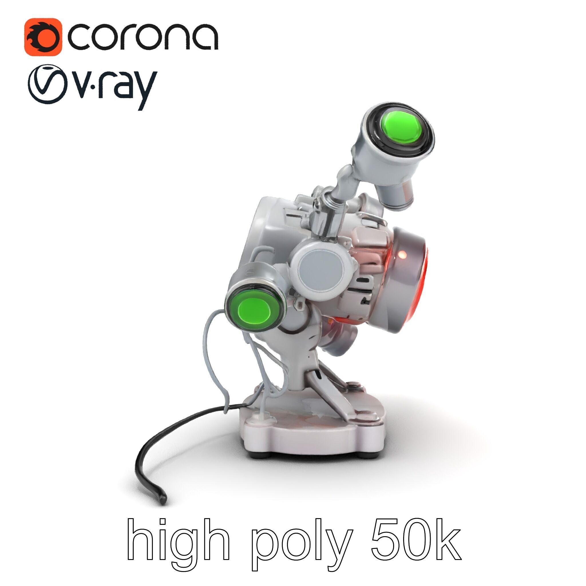 Futuristic Kinetic Lamp with Articulating Arms model pack Low-poly 3D model_15