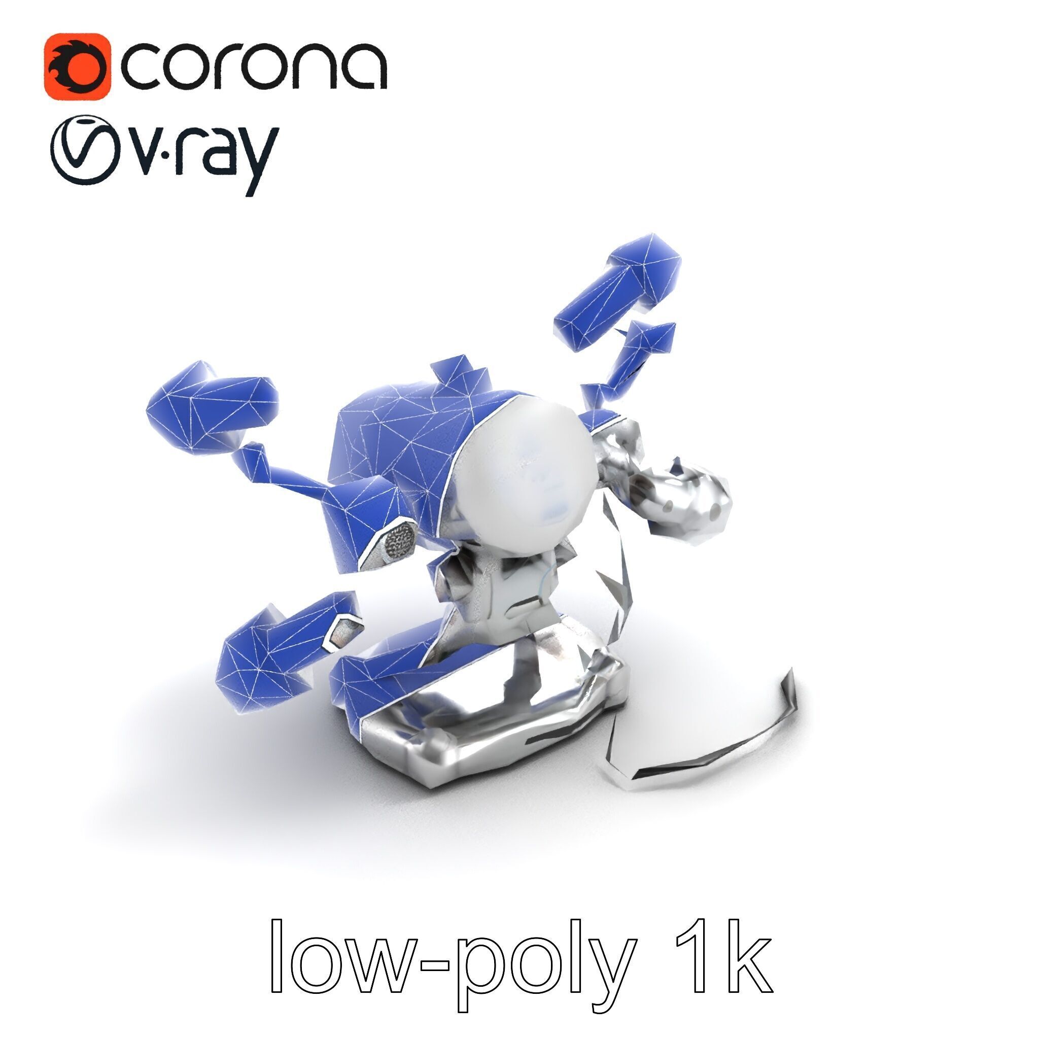 Futuristic Kinetic Lamp with Articulating Arms model pack Low-poly 3D model_11