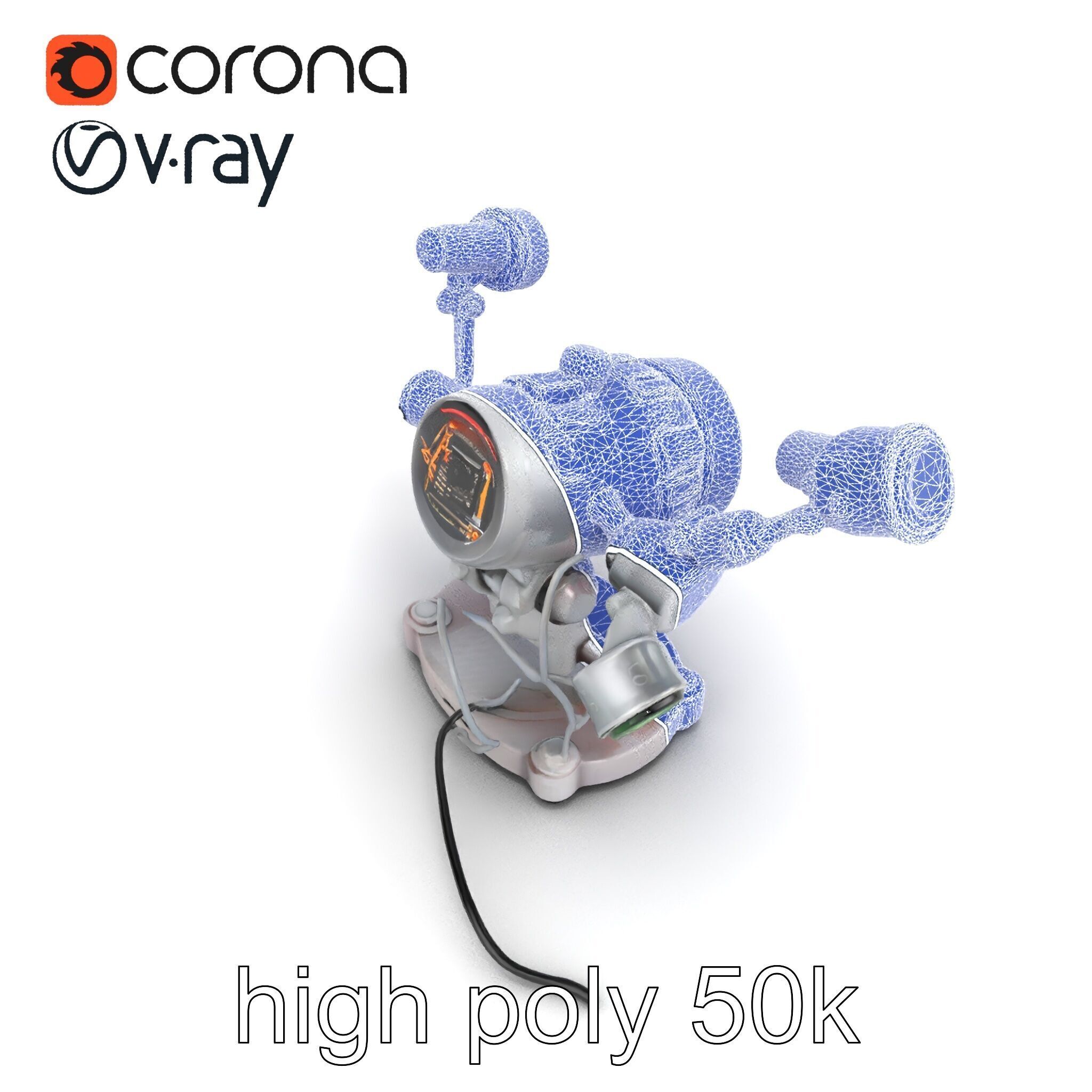 Futuristic Kinetic Lamp with Articulating Arms model pack Low-poly 3D model_30