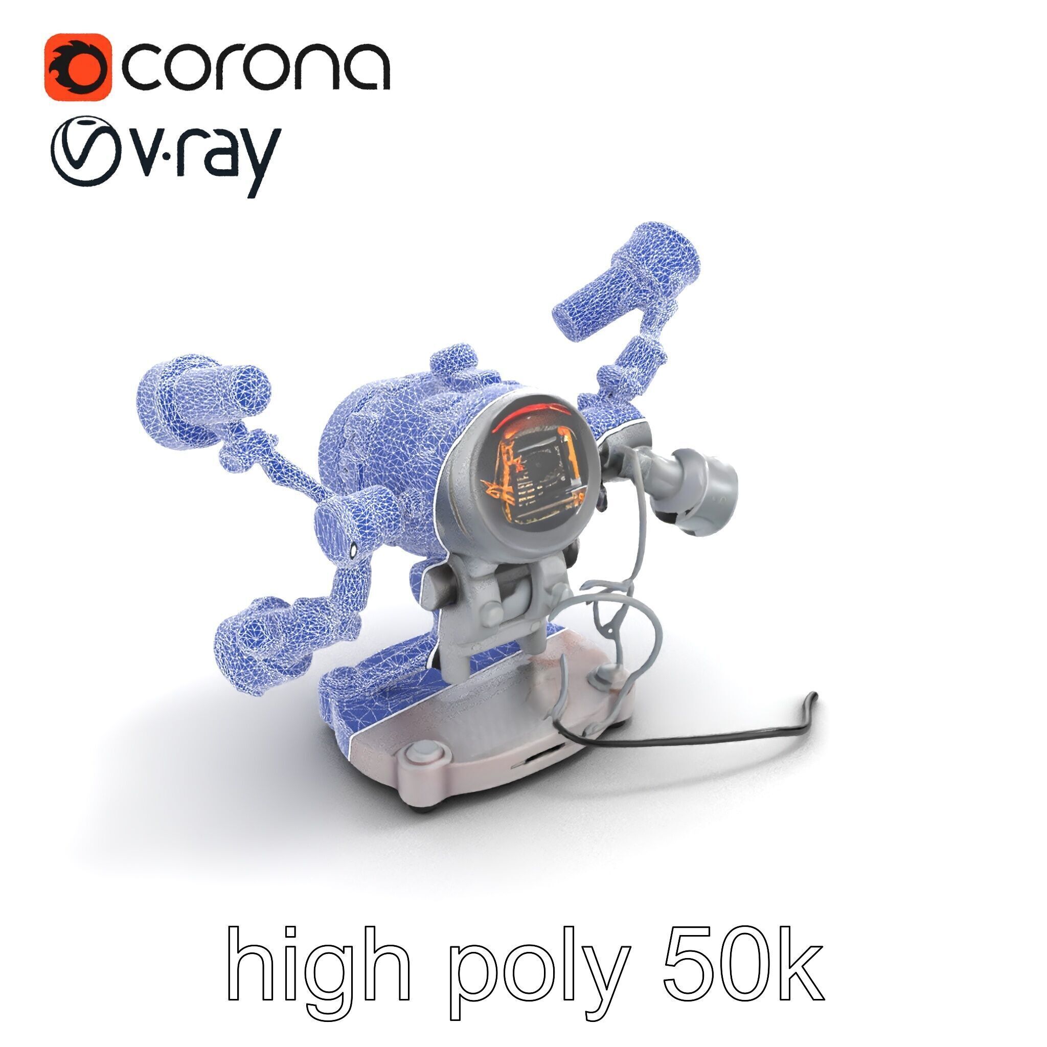 Futuristic Kinetic Lamp with Articulating Arms model pack Low-poly 3D model_29