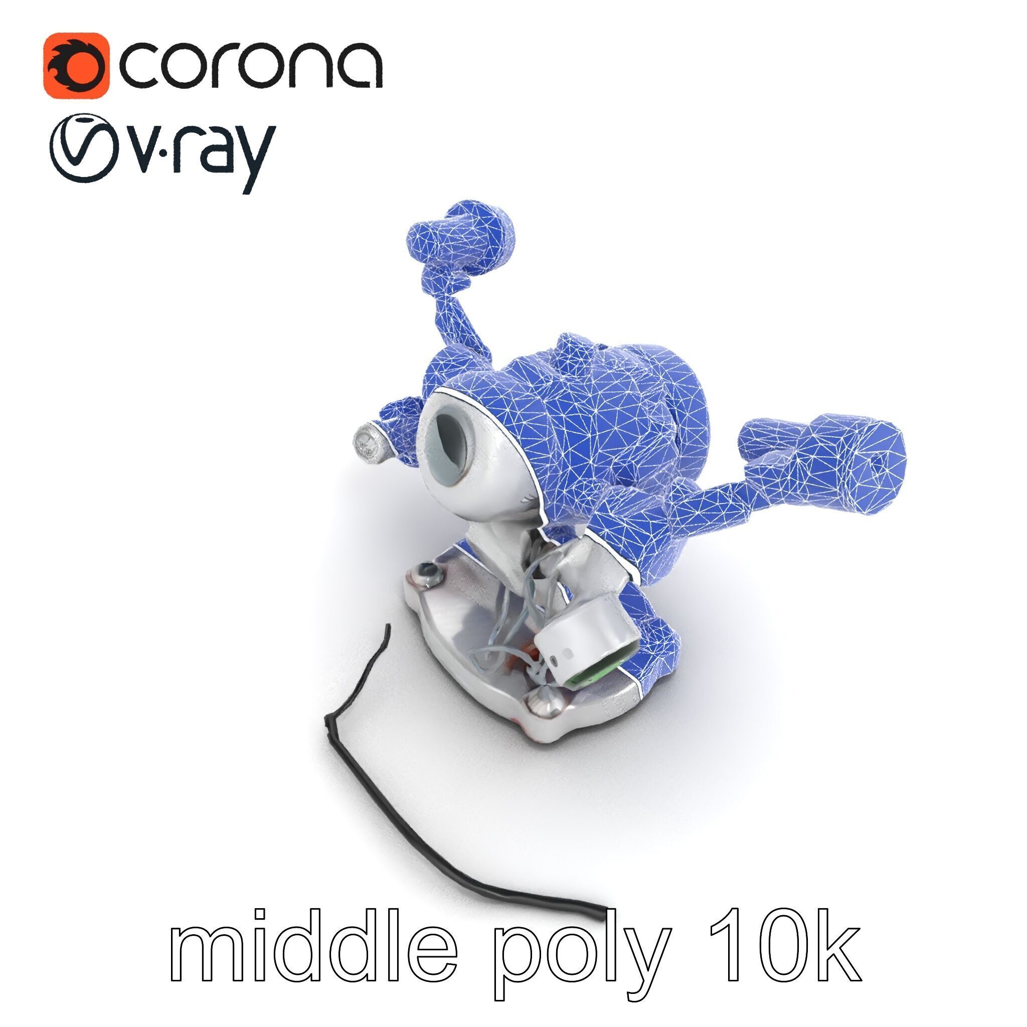 Futuristic Kinetic Lamp with Articulating Arms model pack Low-poly 3D model_22