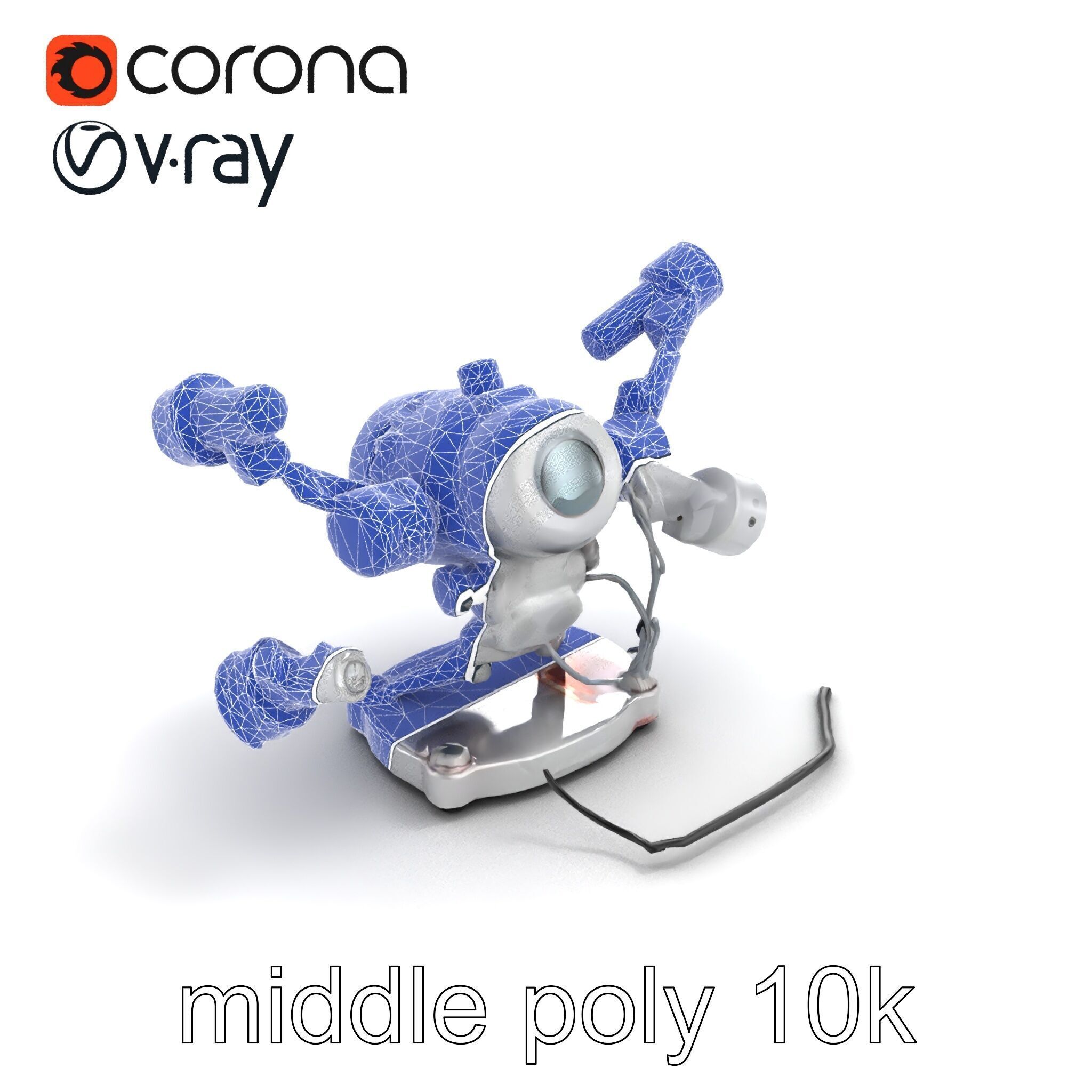 Futuristic Kinetic Lamp with Articulating Arms model pack Low-poly 3D model_10