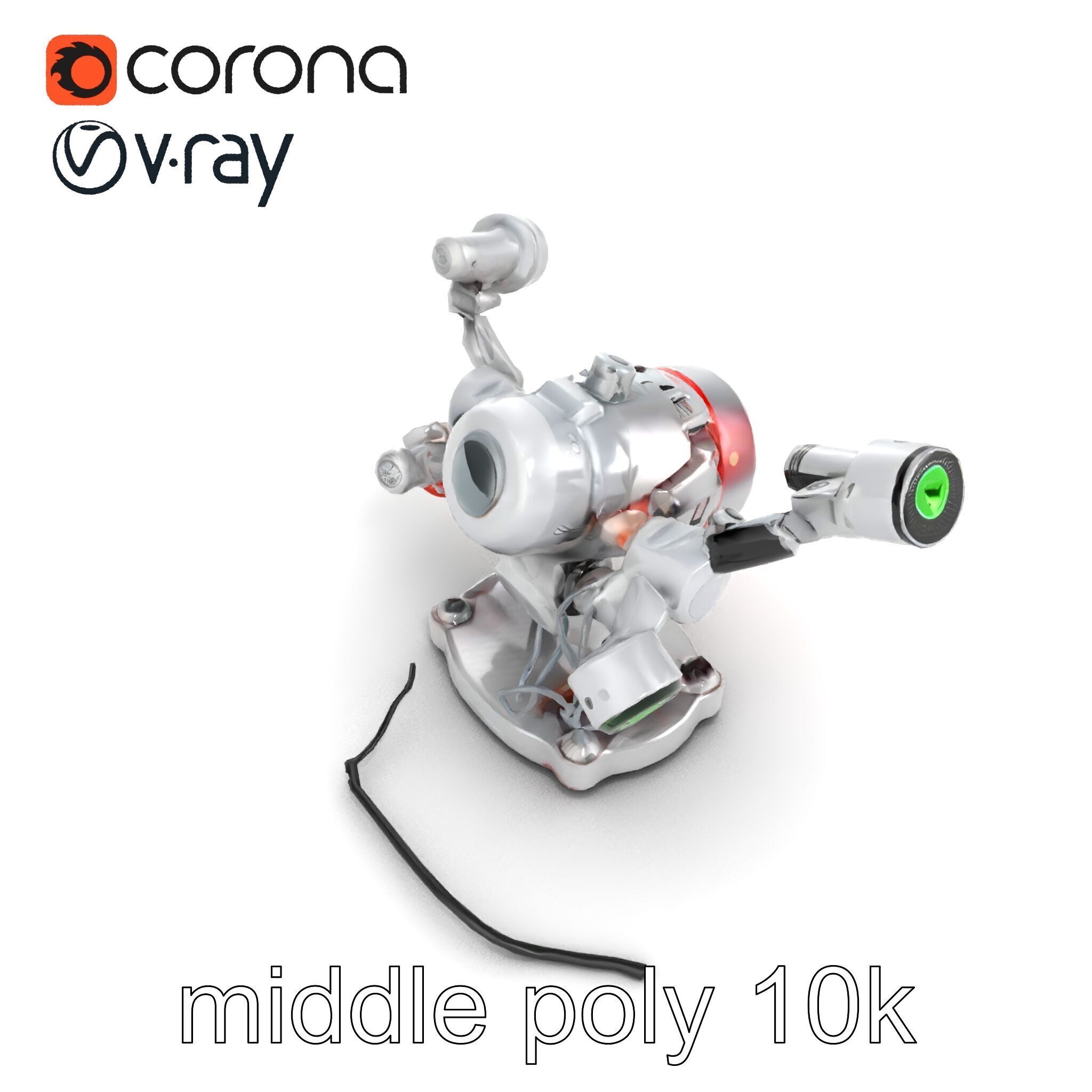 Futuristic Kinetic Lamp with Articulating Arms model pack Low-poly 3D model_25