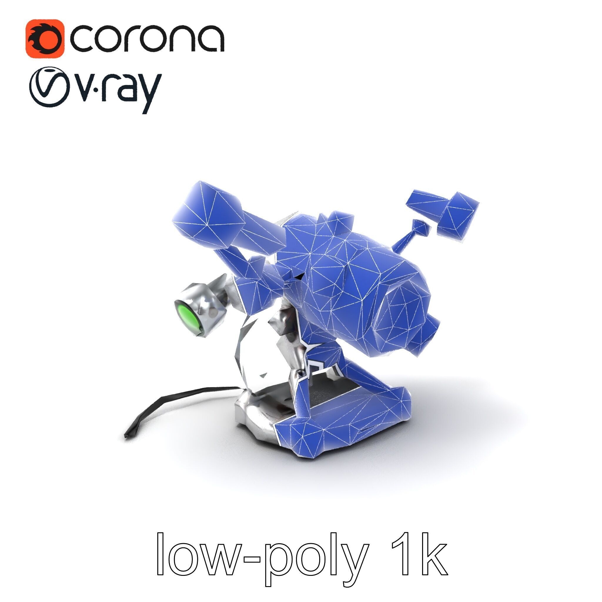 Futuristic Kinetic Lamp with Articulating Arms model pack Low-poly 3D model_6